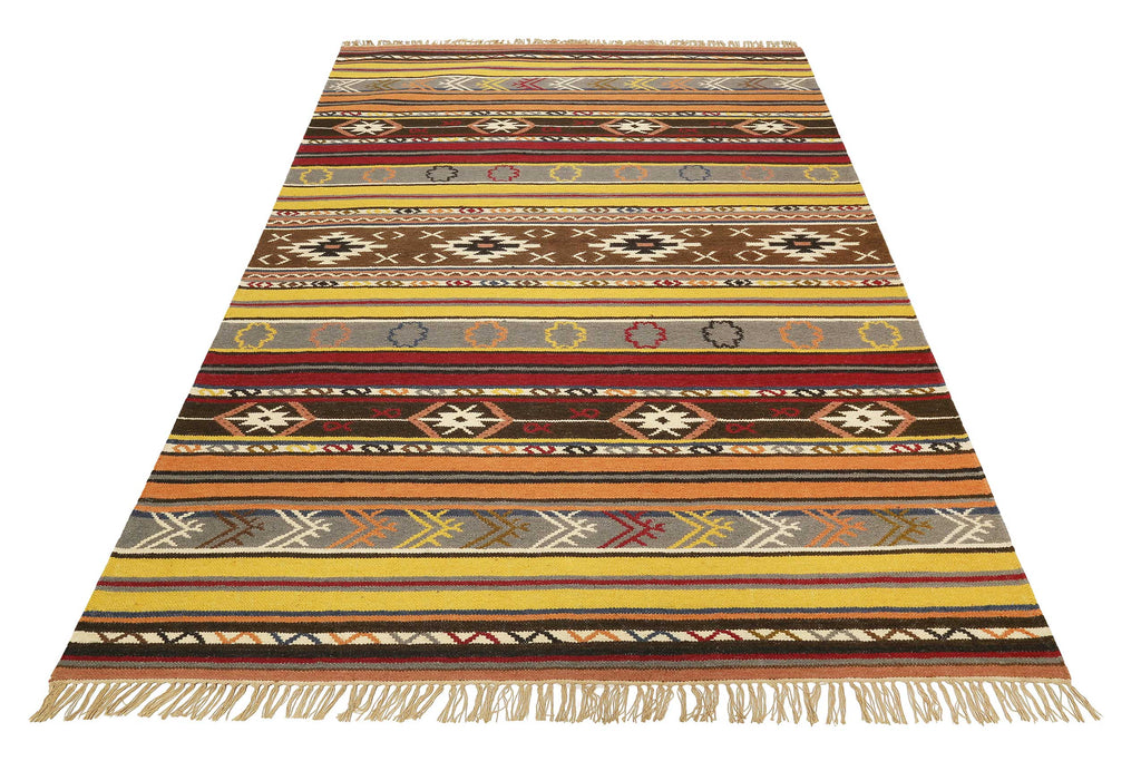 Esprit Kelim Teppich Bunt aus Wolle "Mahal"
