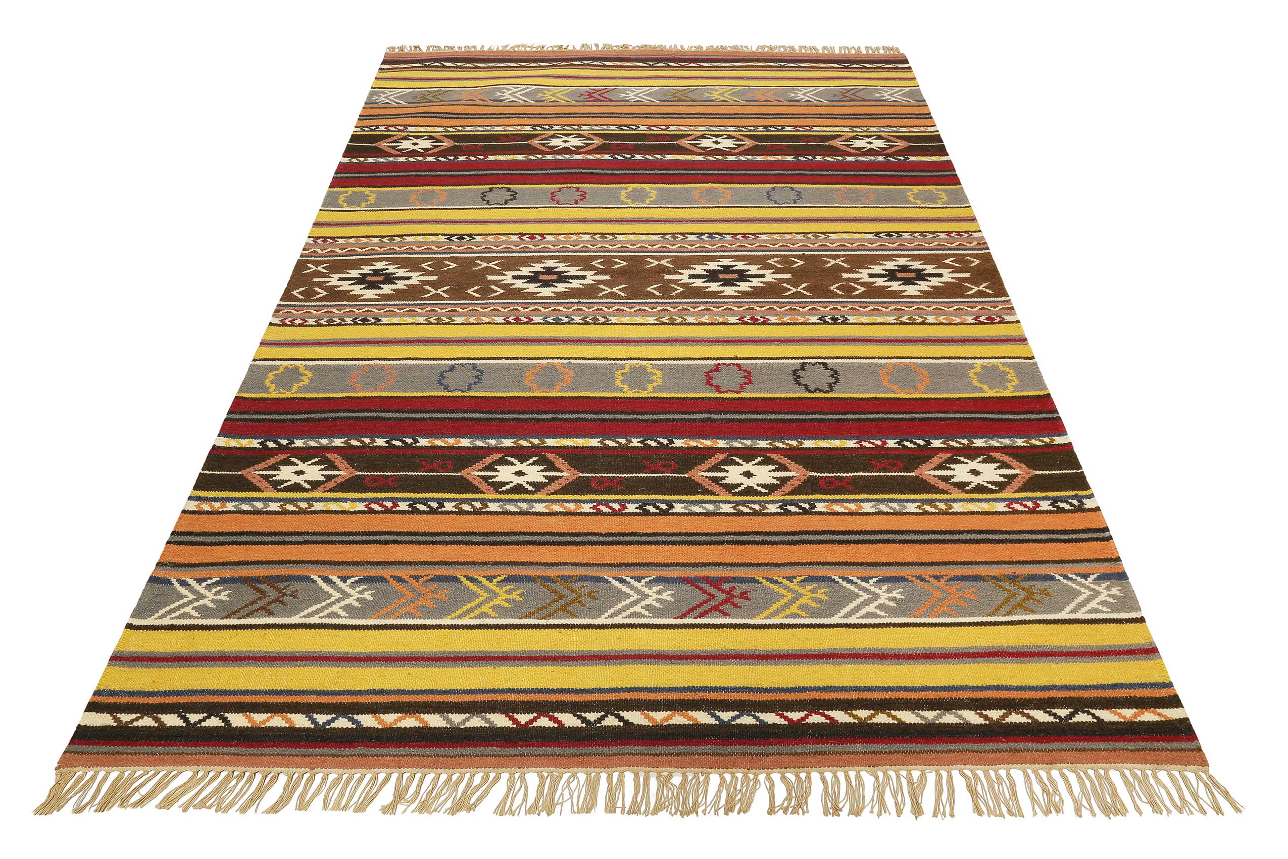 Esprit Kelim Teppich Bunt aus Wolle "Mahal"