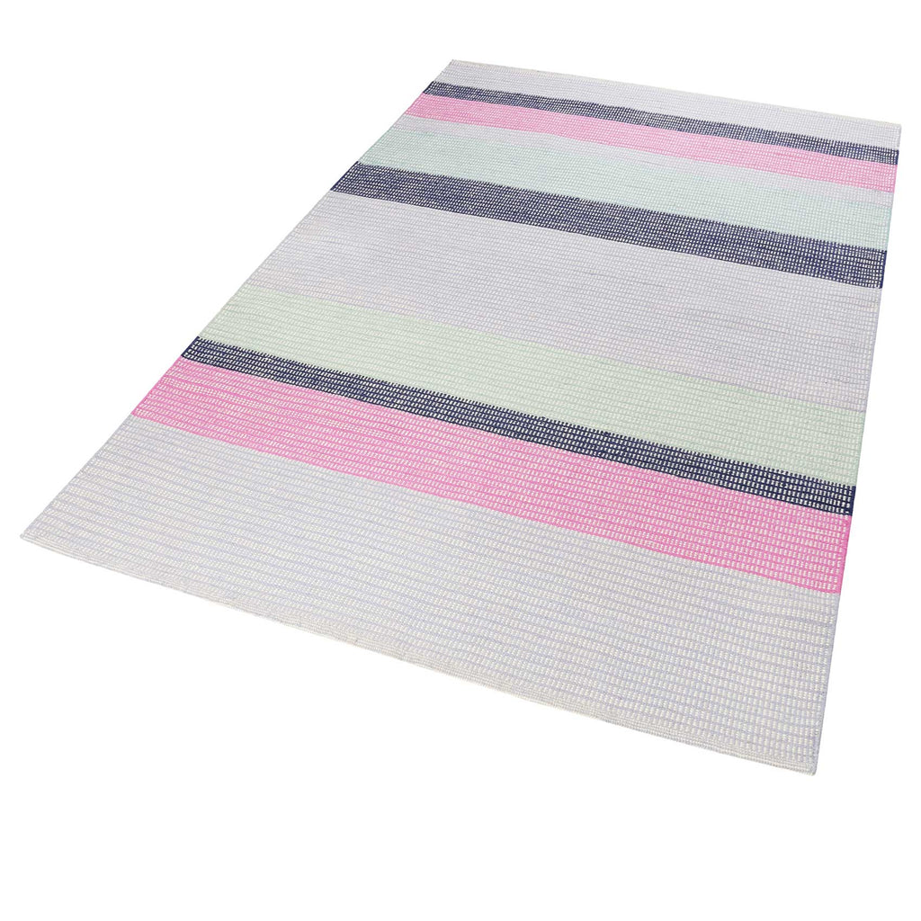 Esprit Kelim Teppich Blau Pink aus Wolle "Makon Kelim"
