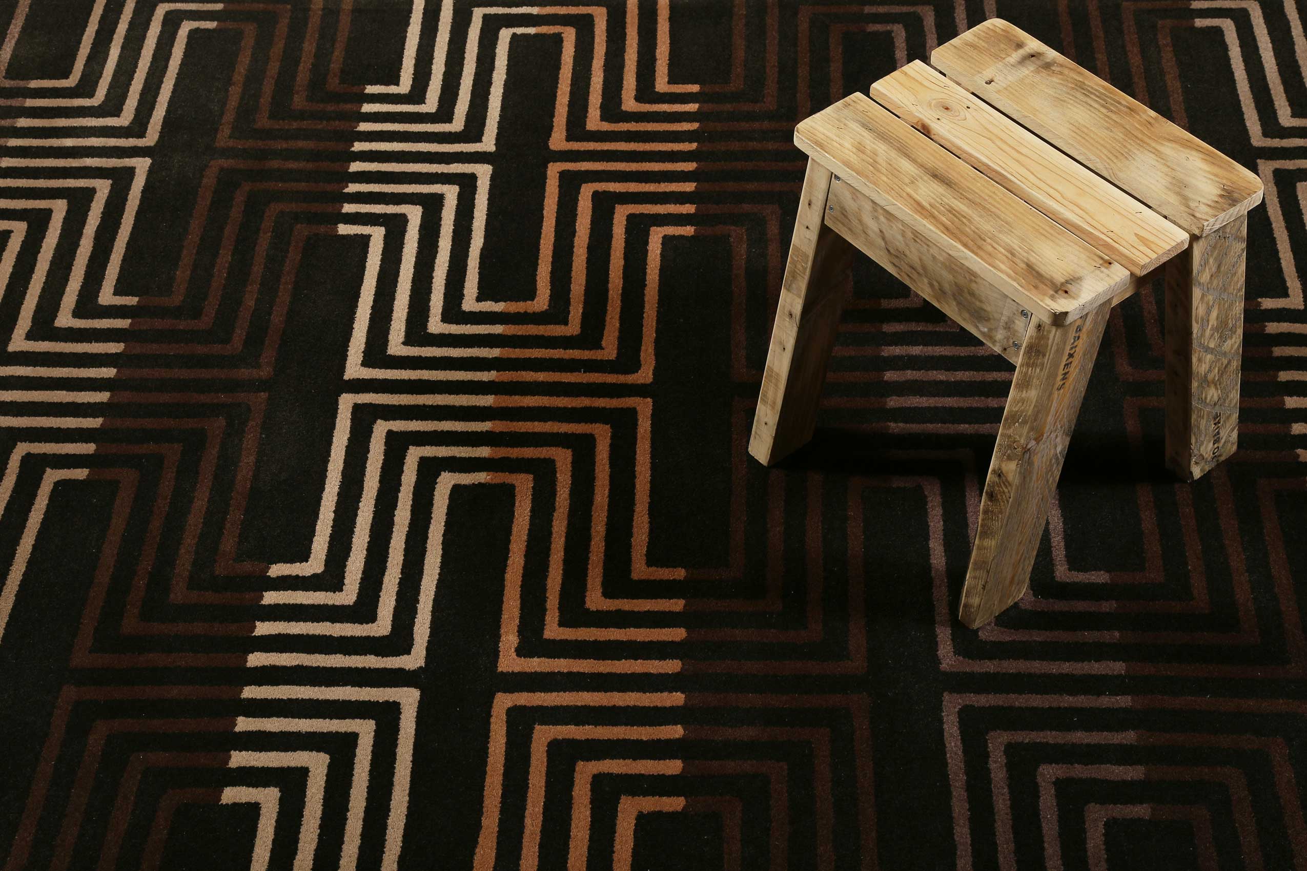 Esprit Wollteppich Braun "Matrix"