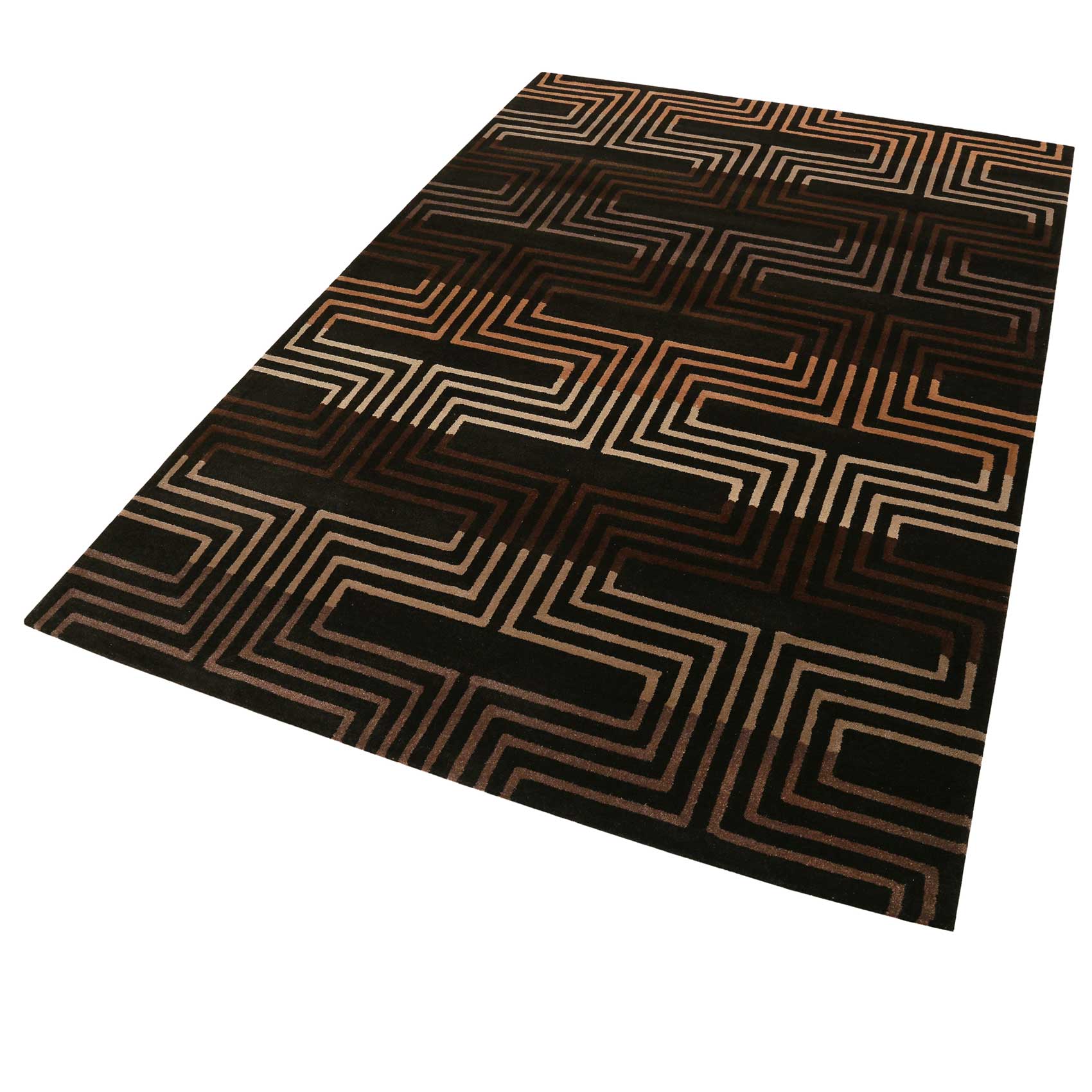 Esprit Wollteppich Braun "Matrix"