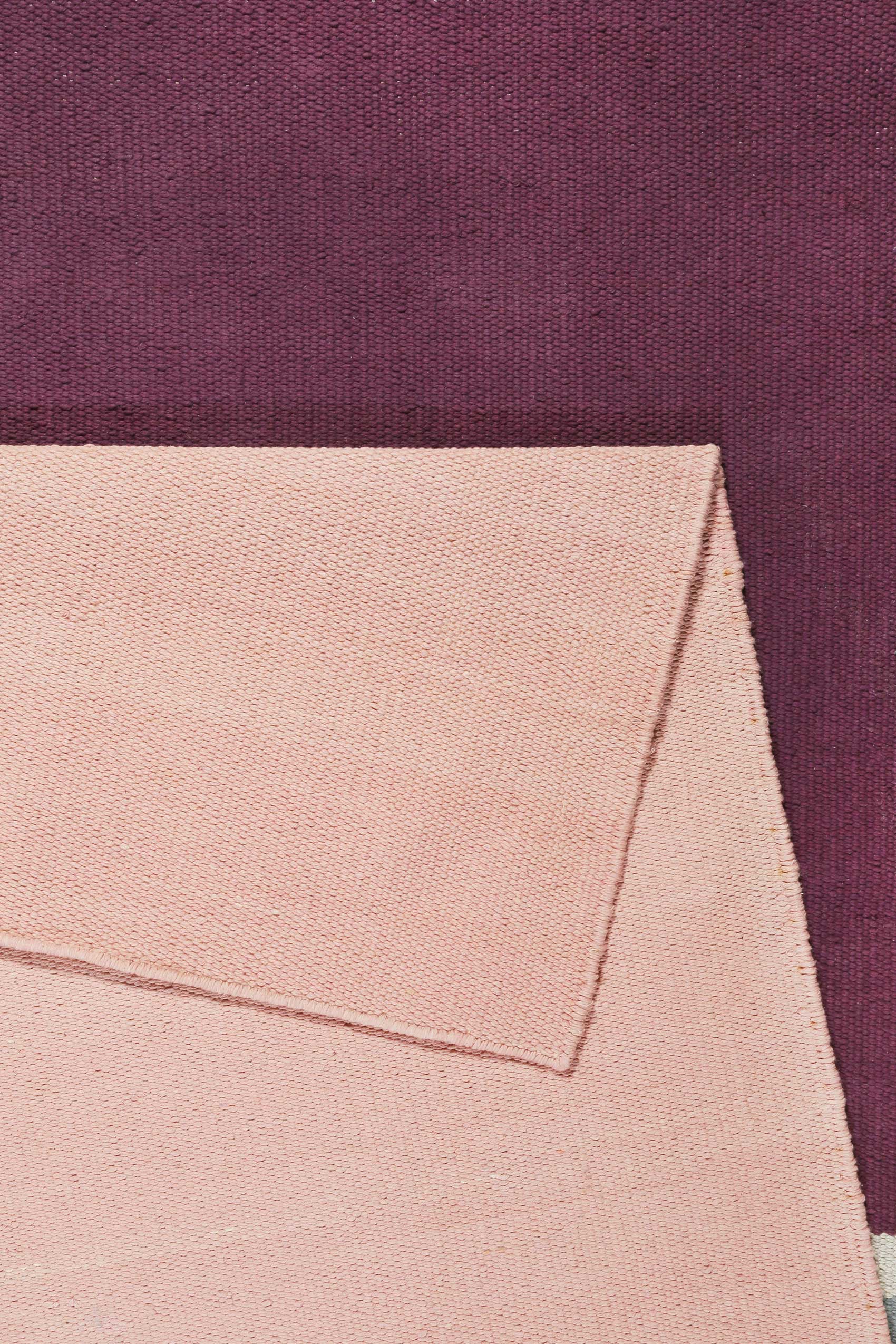 Esprit Kelim Teppich Violett Rosa aus Baumwolle "Midas Kelim"