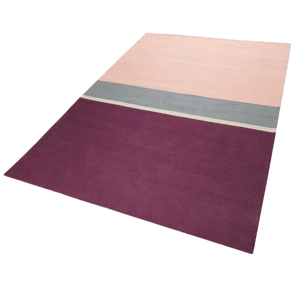 Esprit Kelim Teppich Violett Rosa aus Baumwolle "Midas Kelim"