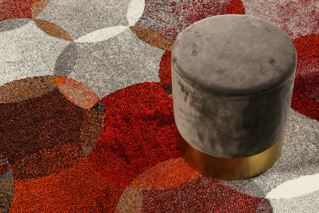 Esprit Teppich Rot Grau "Modernina"