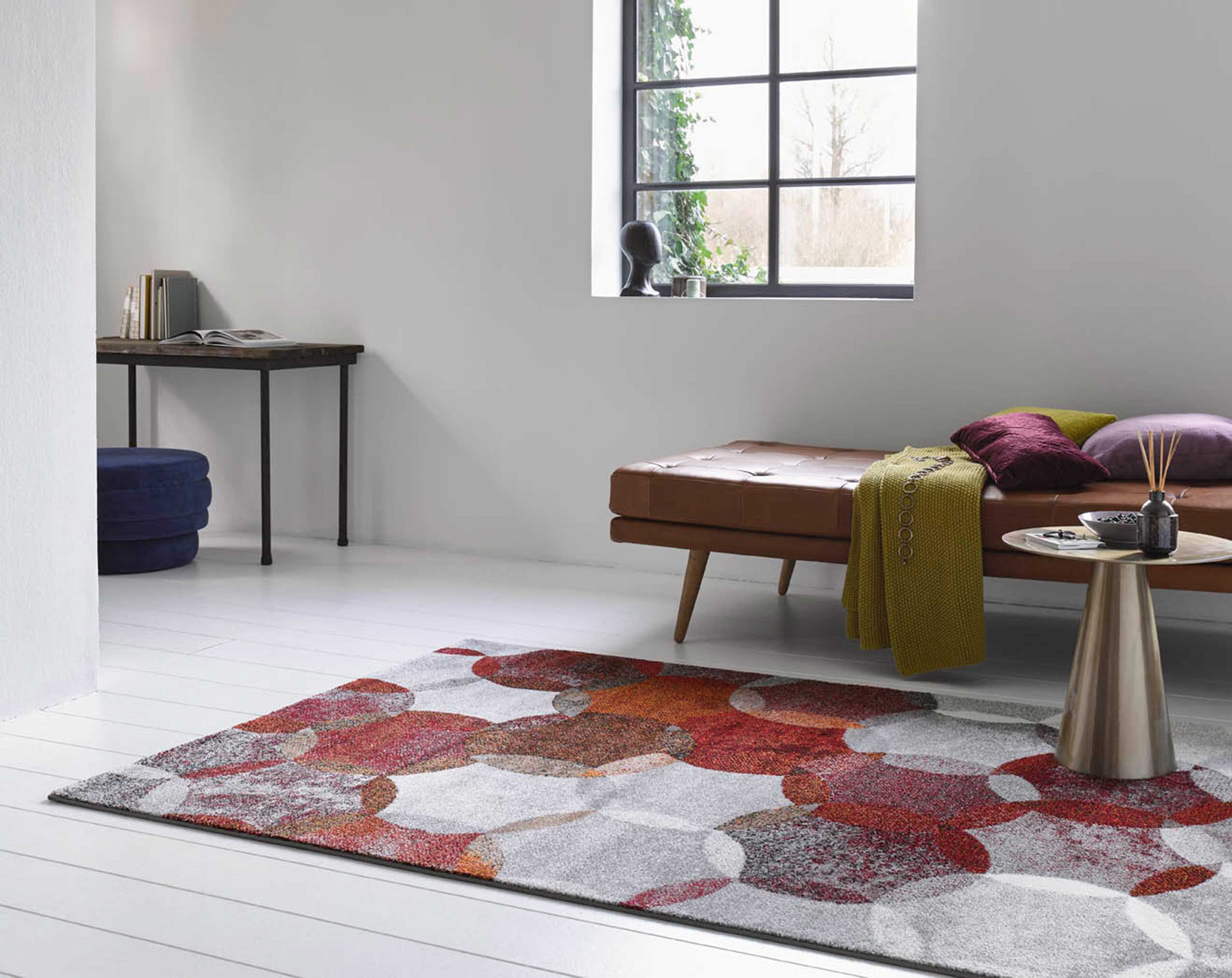 Esprit Teppich Rot Grau "Modernina"