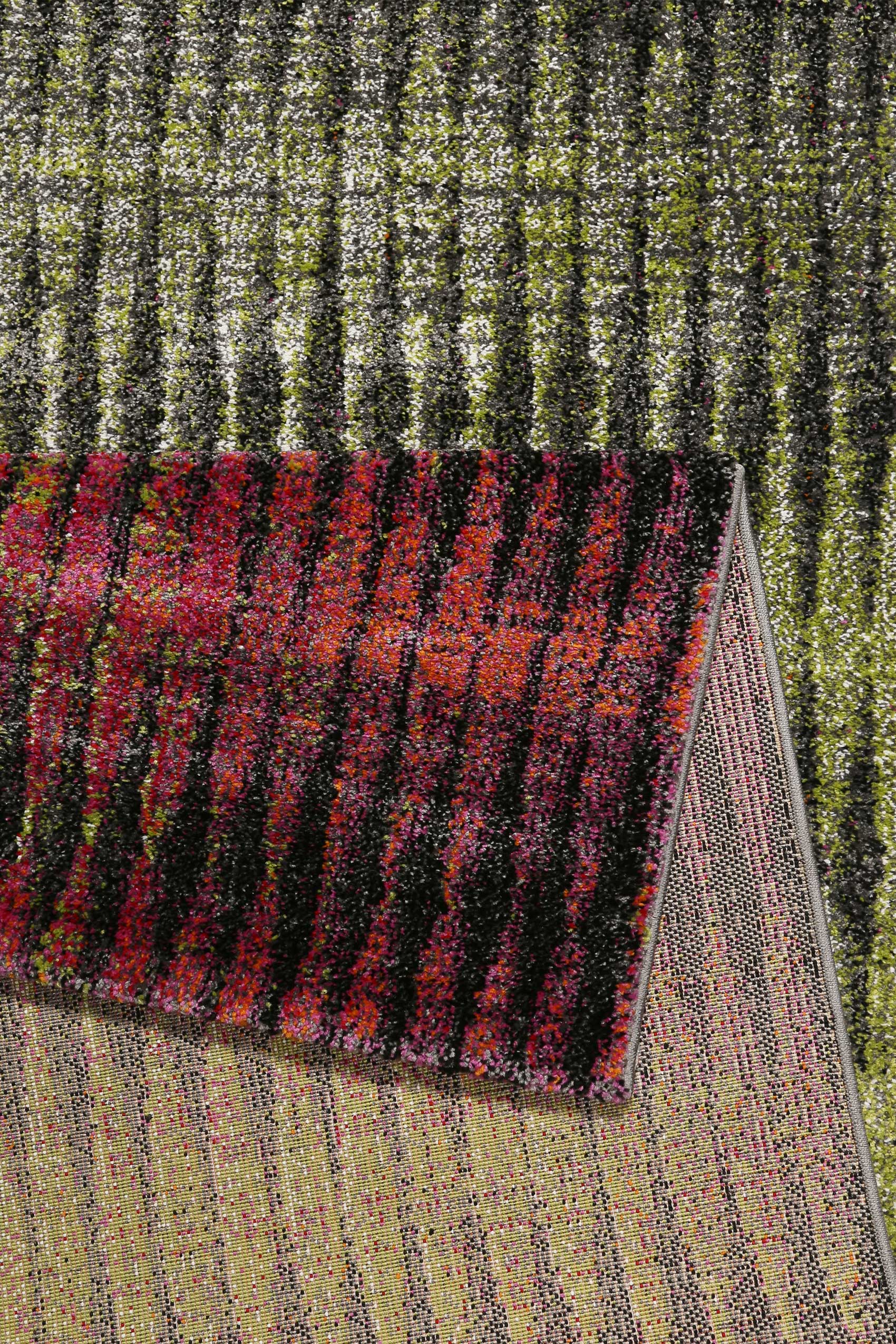 Esprit Teppich Grün Pink Kurzflor "OceanView"