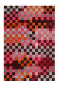 Esprit Wollteppich Rot Pink Bunt "Pixel"