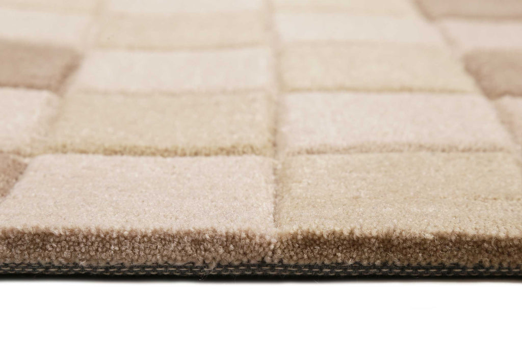 Esprit Wollteppich Beige Braun "Pixel"