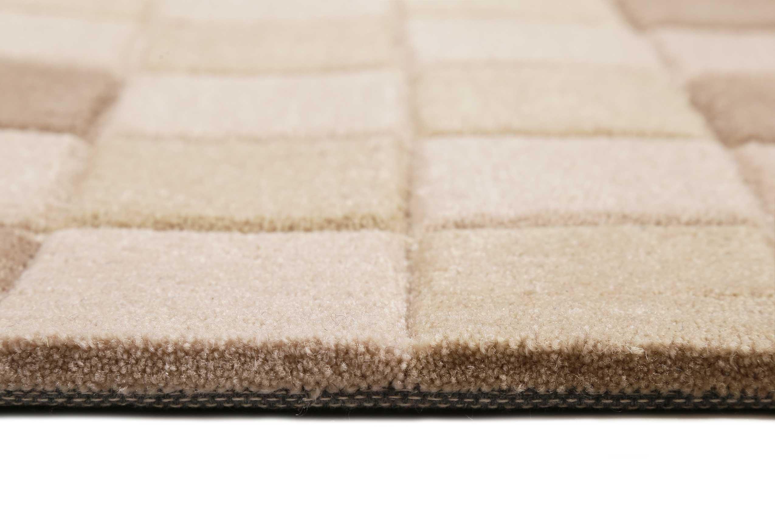 Esprit Wollteppich Beige Braun "Pixel"