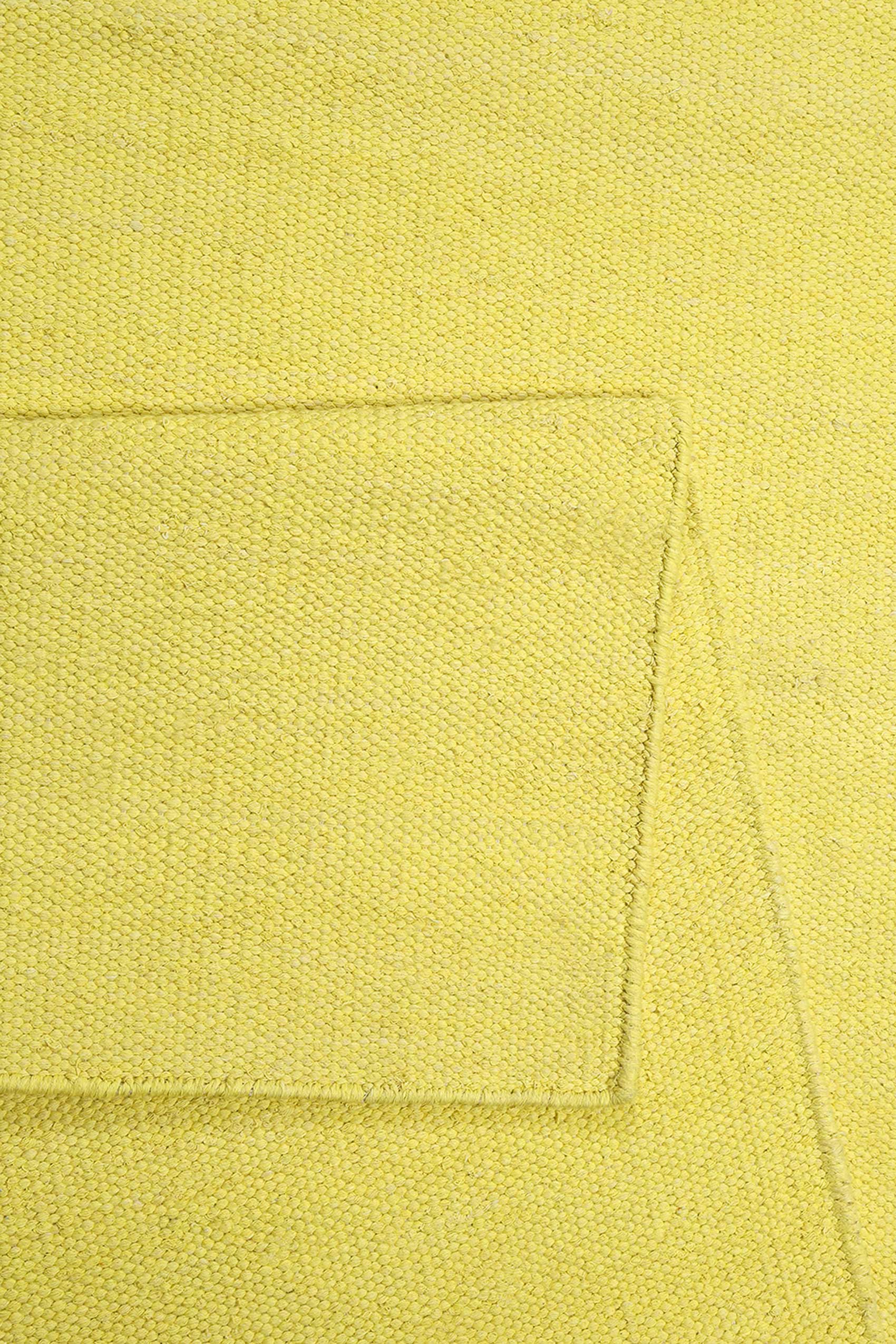 Esprit Kurzflor Teppich Gelb aus Baumwolle "Rainbow Kelim"