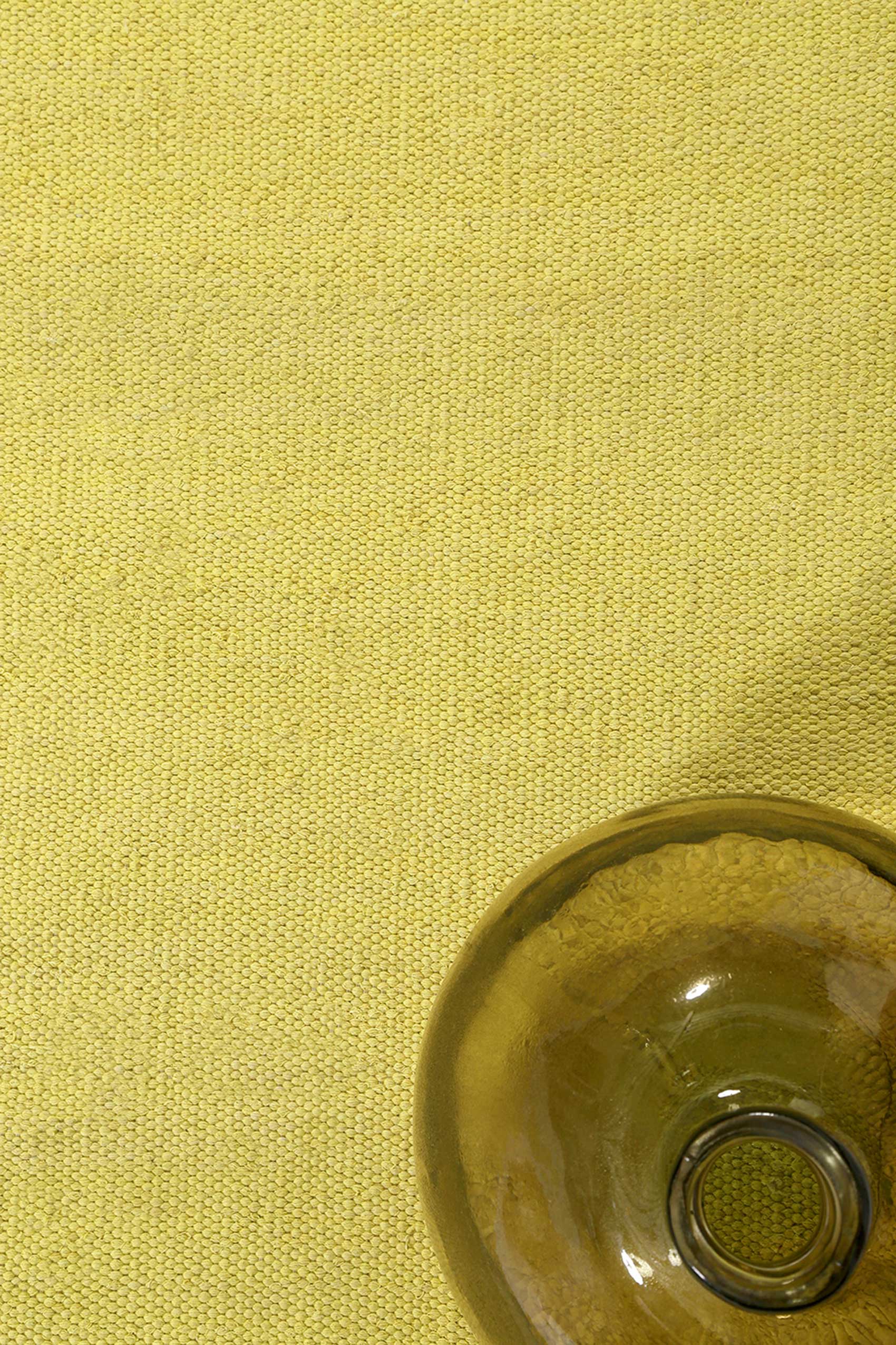 Esprit Kurzflor Teppich Gelb aus Baumwolle "Rainbow Kelim"