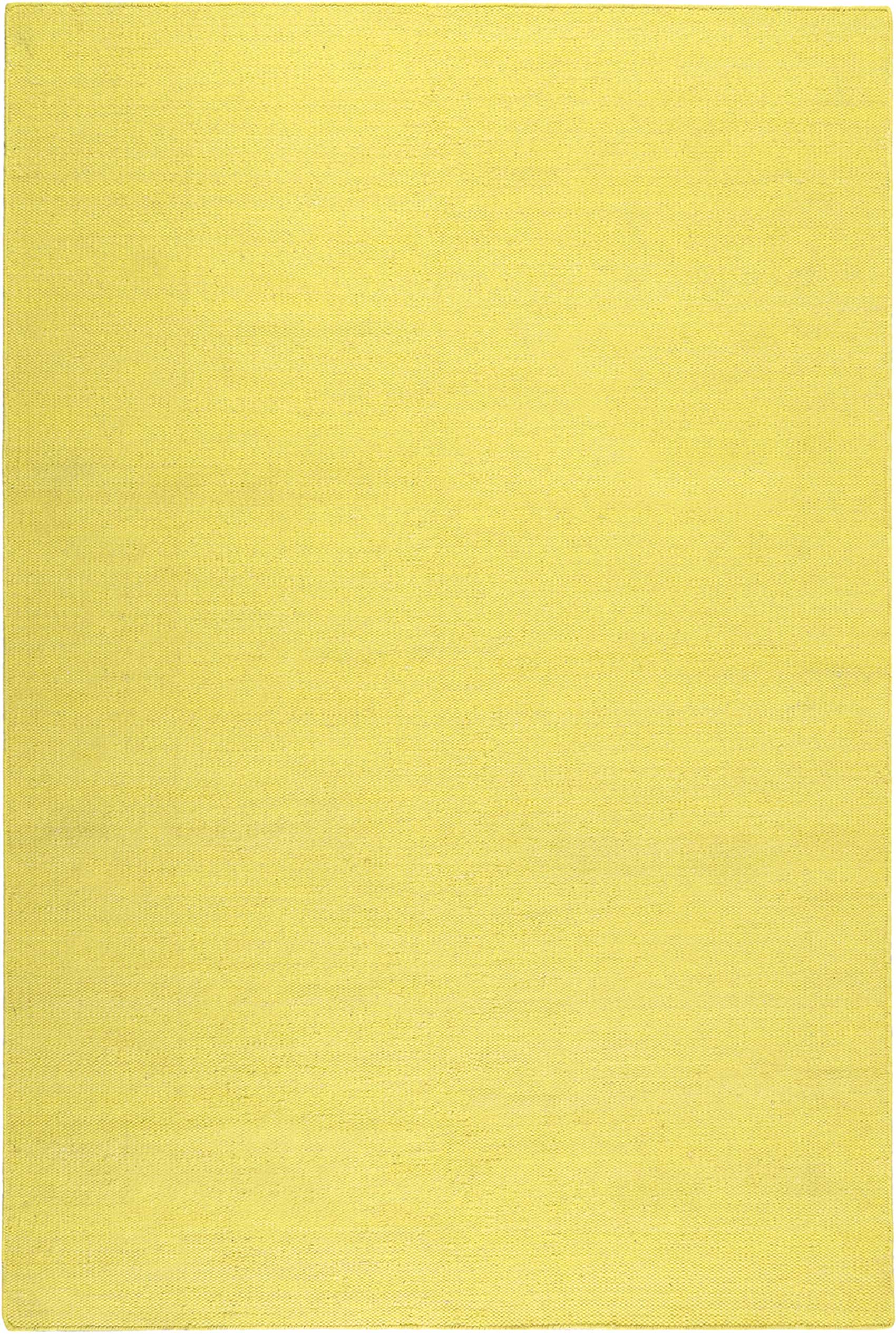 Esprit Kurzflor Teppich Gelb aus Baumwolle "Rainbow Kelim"