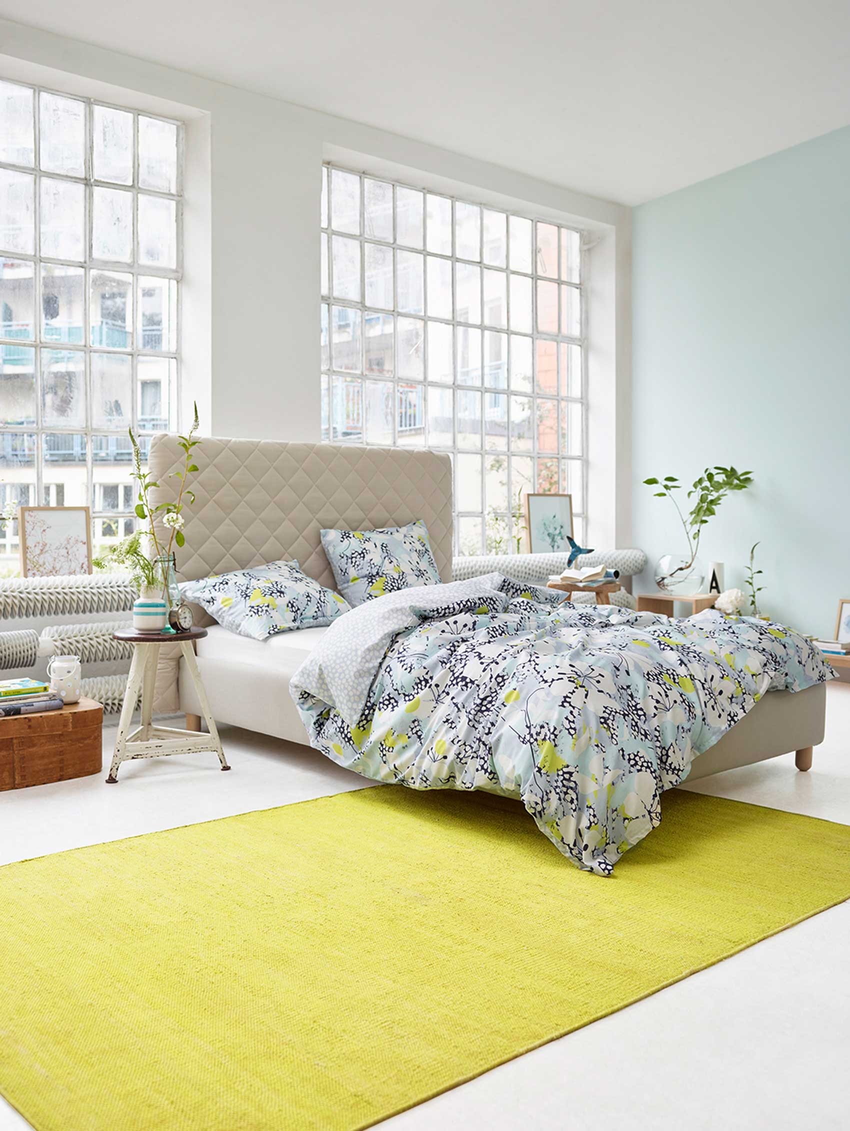 Esprit Kurzflor Teppich Gelb aus Baumwolle "Rainbow Kelim"