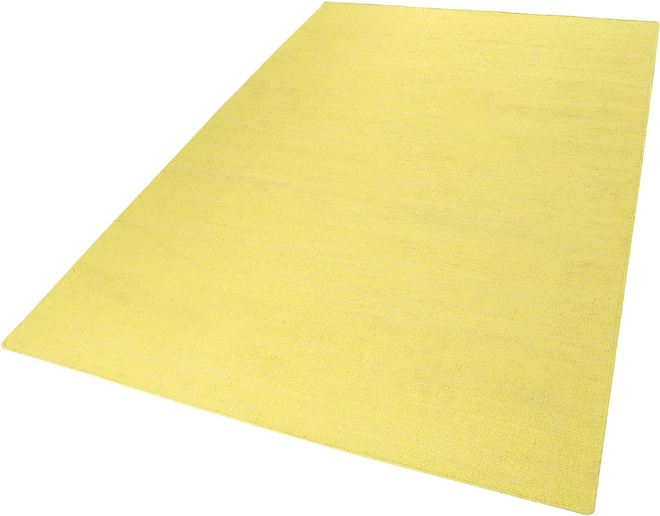 Esprit Kurzflor Teppich Gelb aus Baumwolle "Rainbow Kelim"