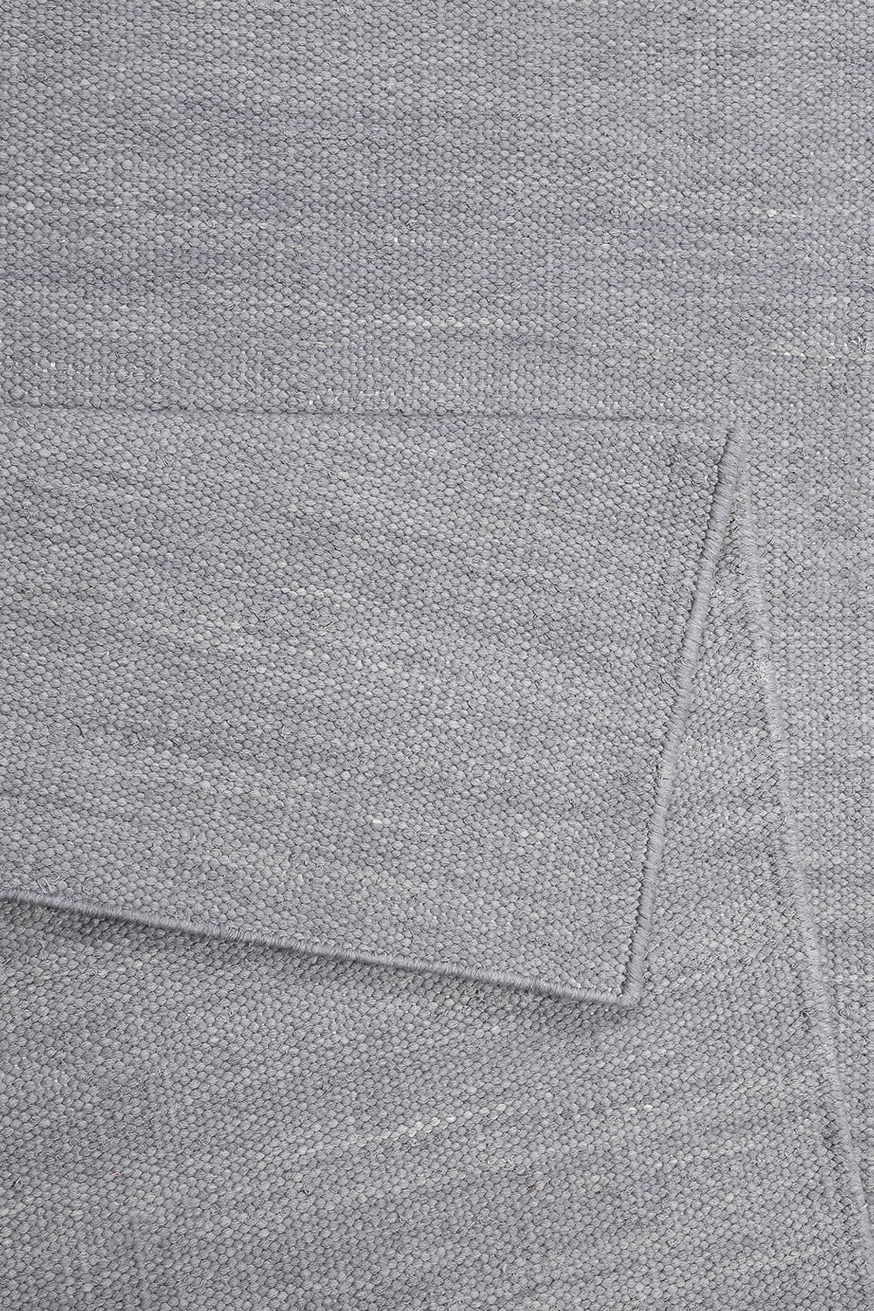 Esprit Kurzflor Teppich Grau aus Baumwolle "Rainbow Kelim"