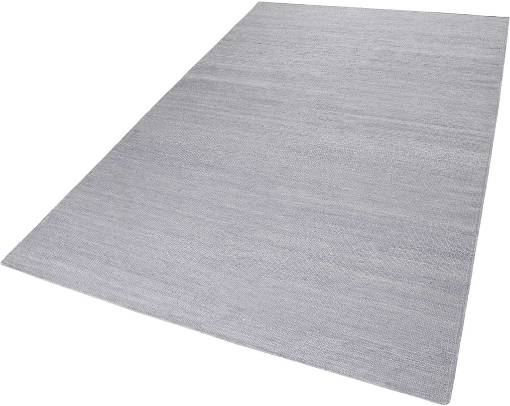 Esprit Kurzflor Teppich Grau aus Baumwolle "Rainbow Kelim"
