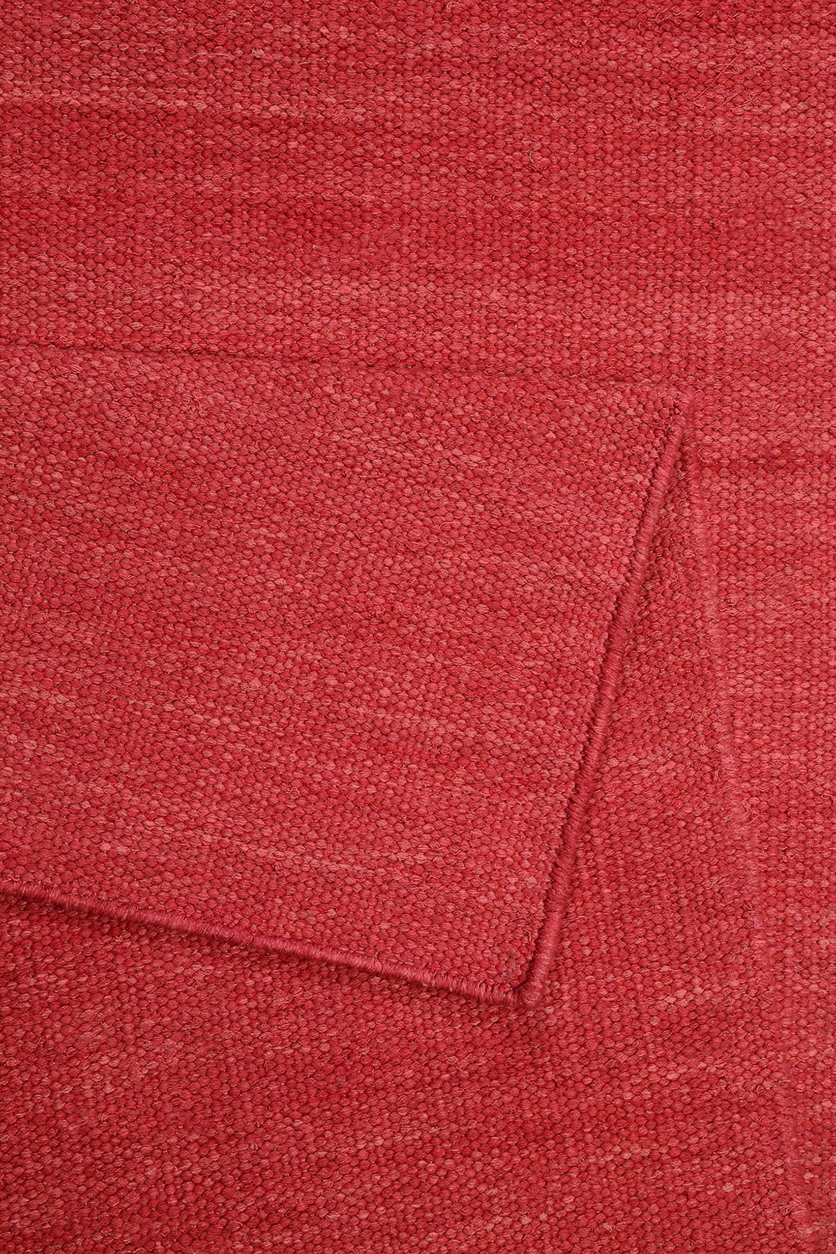 Esprit Kurzflor Teppich Rot aus Baumwolle "Rainbow Kelim"