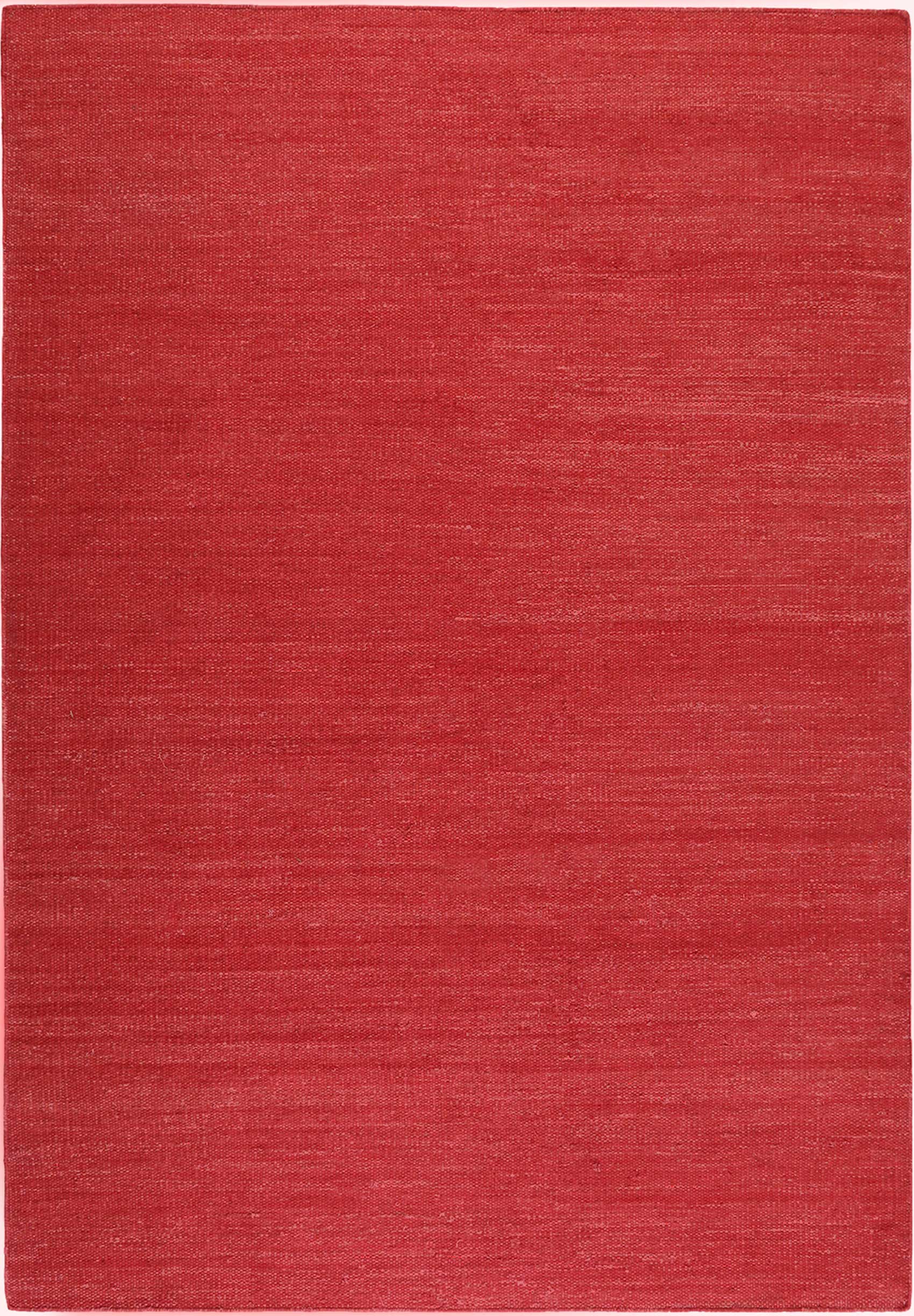 Esprit Kurzflor Teppich Rot aus Baumwolle "Rainbow Kelim"