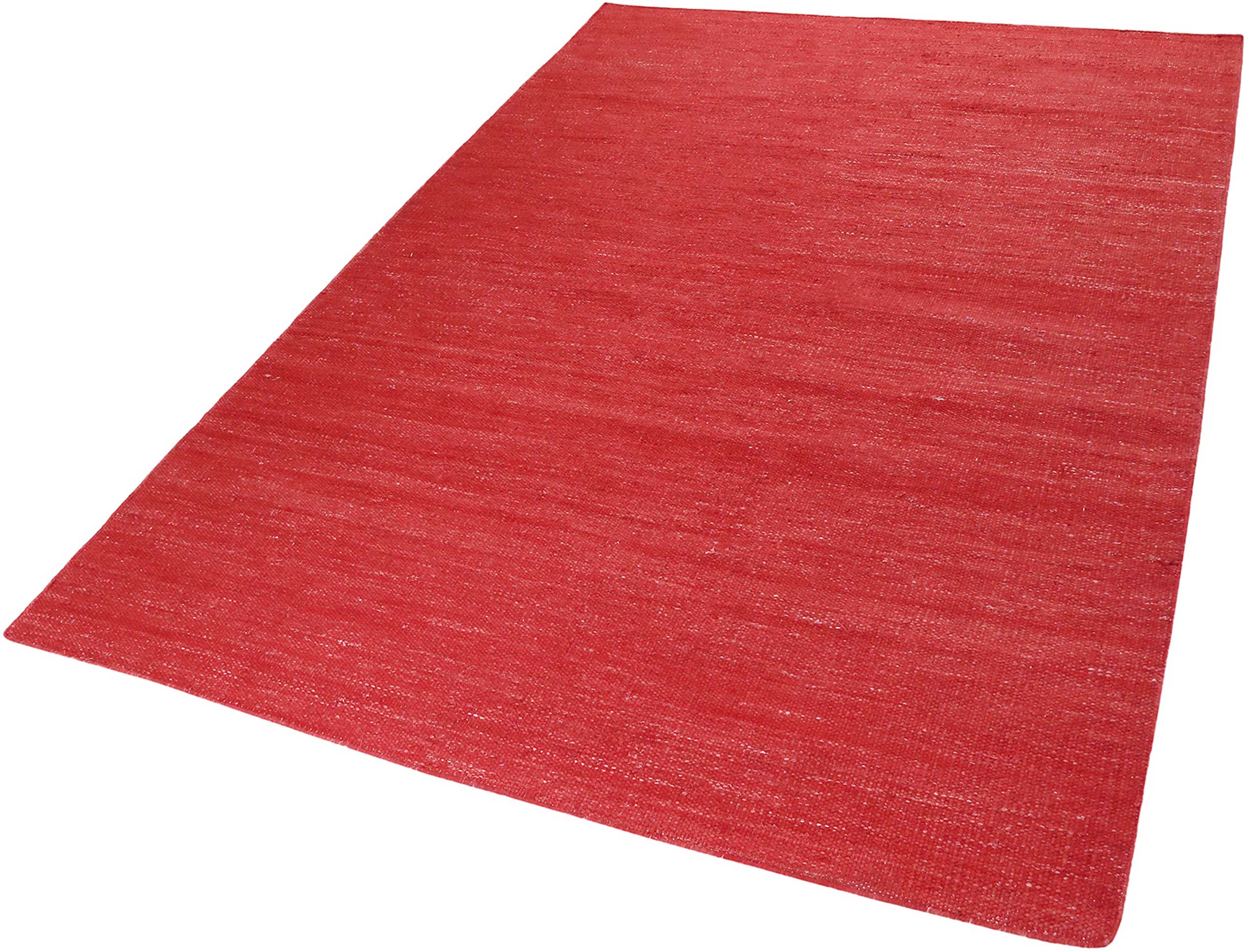 Esprit Kurzflor Teppich Rot aus Baumwolle "Rainbow Kelim"