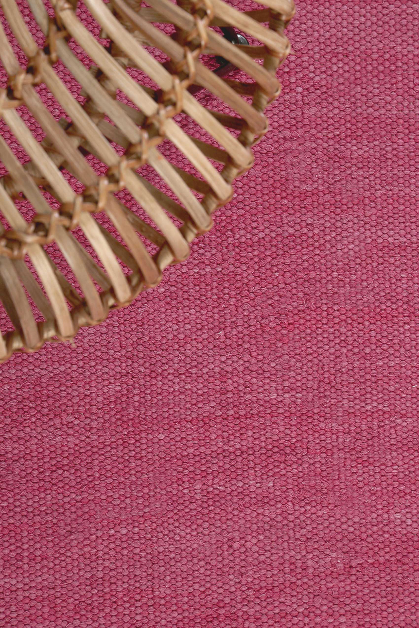Esprit Kurzflor Teppich Pink aus Baumwolle "Rainbow Kelim"