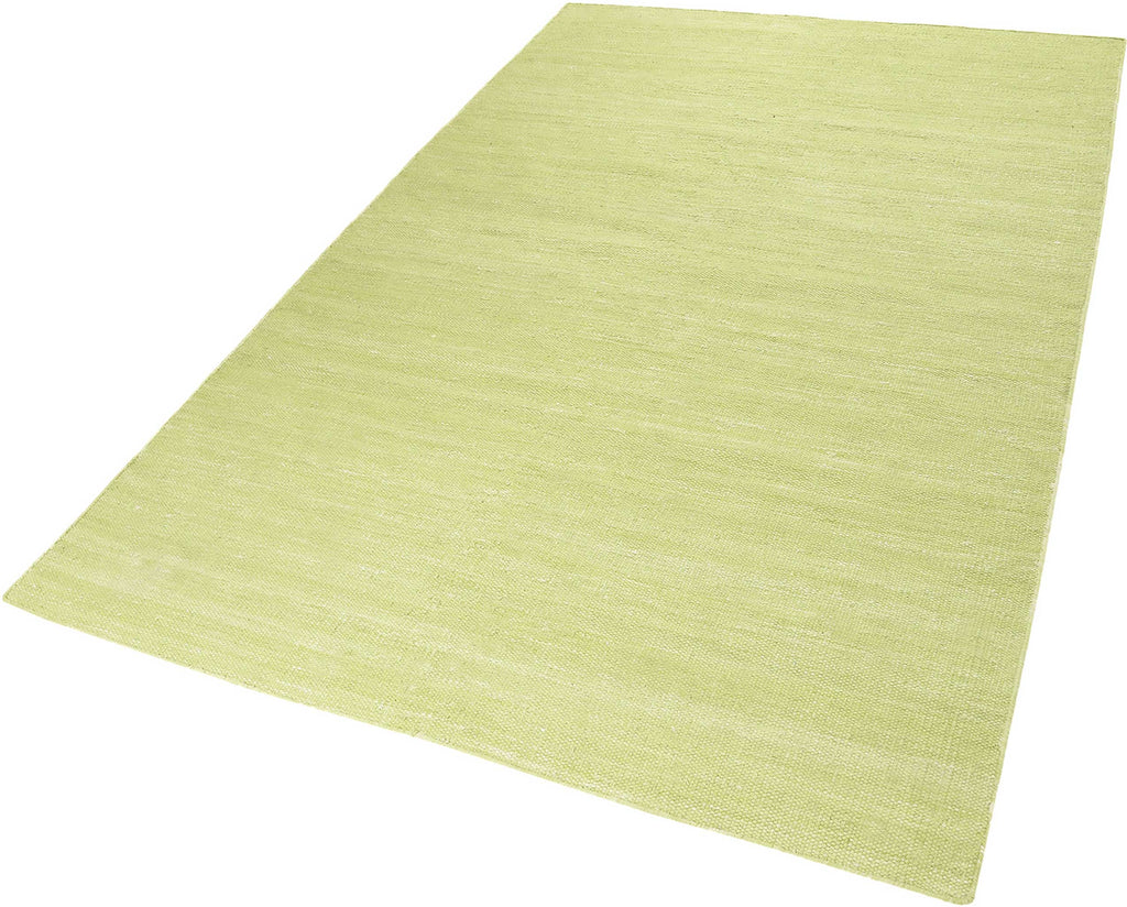 Esprit Kurzflor Teppich Grün aus Baumwolle "Rainbow Kelim"
