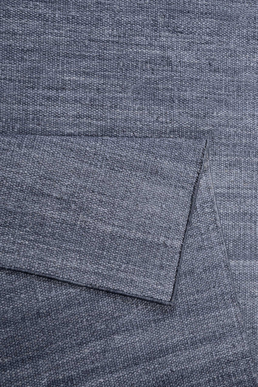 Esprit Kurzflor Teppich Blau Grau aus Baumwolle "Rainbow Kelim"