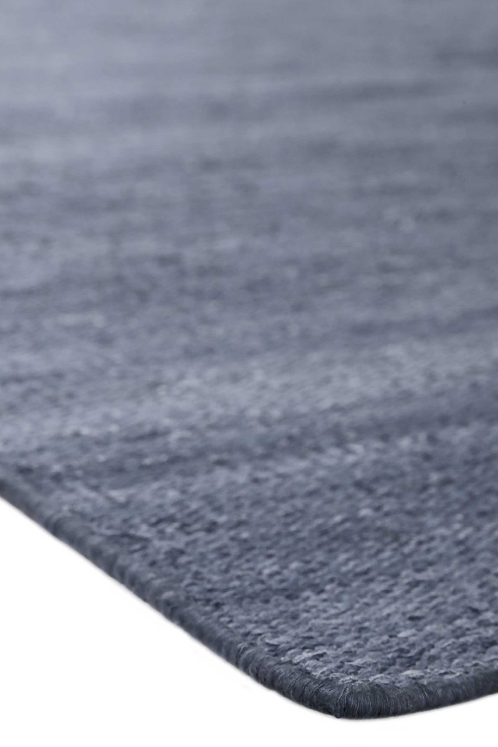 Esprit Kurzflor Teppich Blau Grau aus Baumwolle "Rainbow Kelim"