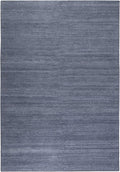 Esprit Kurzflor Teppich Blau Grau aus Baumwolle "Rainbow Kelim"