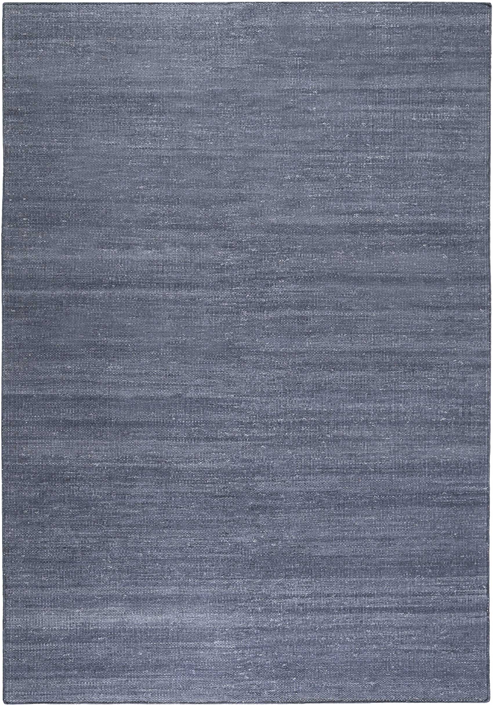 Esprit Kurzflor Teppich Blau Grau aus Baumwolle "Rainbow Kelim"