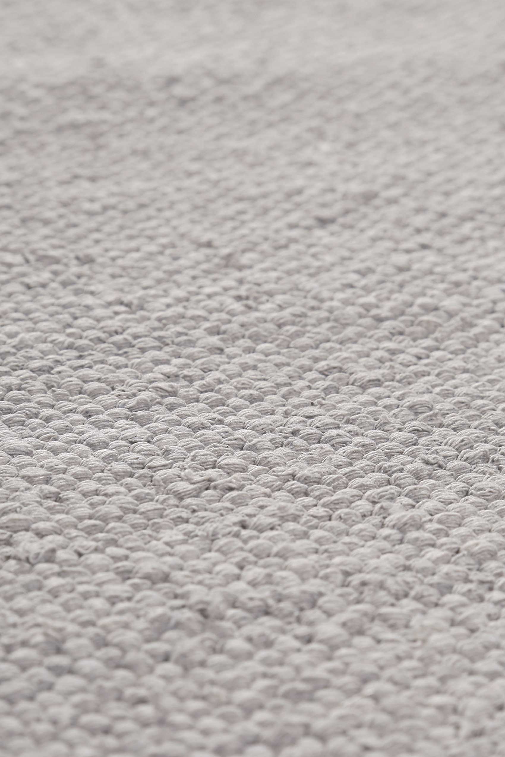 Esprit Kurzflor Teppich Hellgrau aus Baumwolle "Rainbow Kelim"