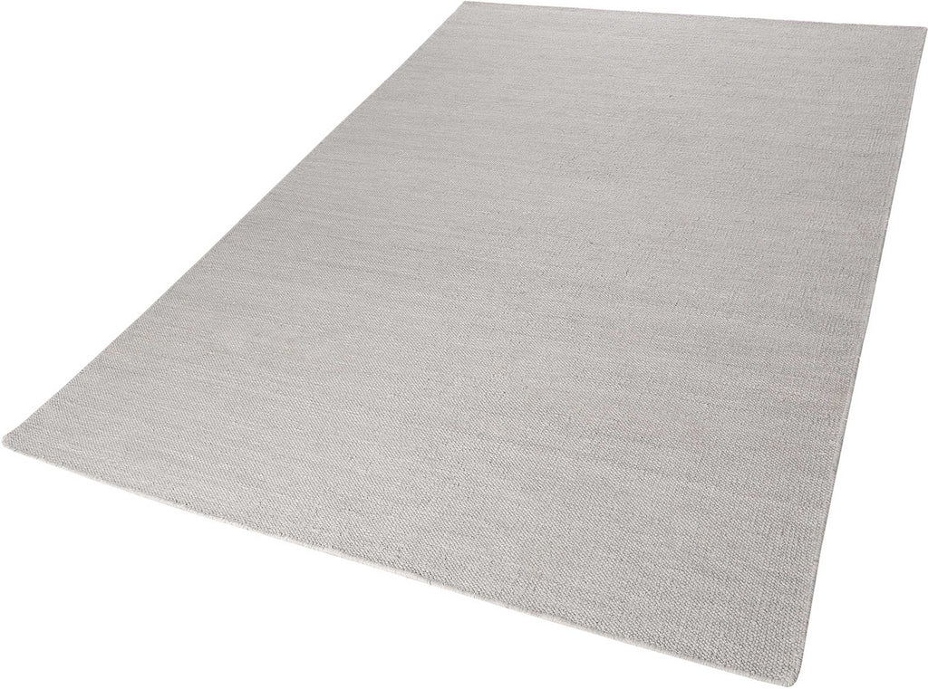 Esprit Kurzflor Teppich Hellgrau aus Baumwolle "Rainbow Kelim"