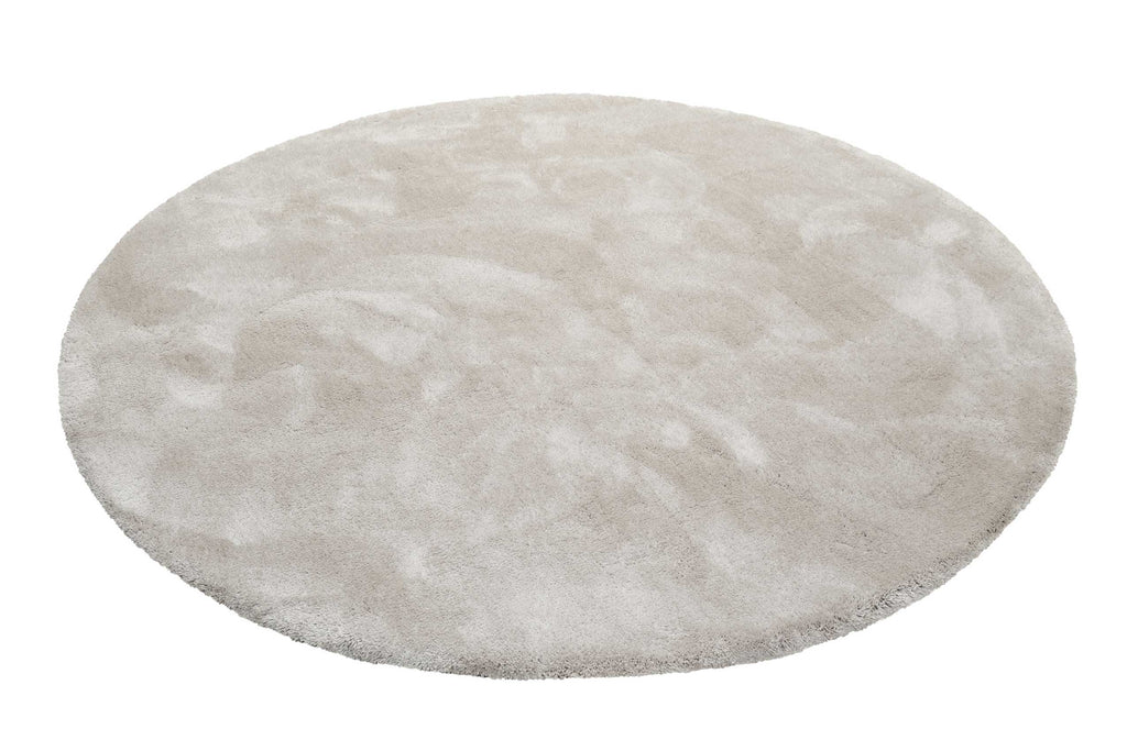 Esprit Teppich Rund Hellgrau Creme Hochflor "Relaxx"