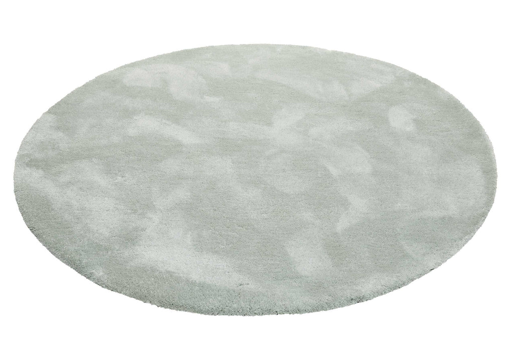 Esprit Teppich Rund Hellgrau Grün Hochflor "Relaxx"
