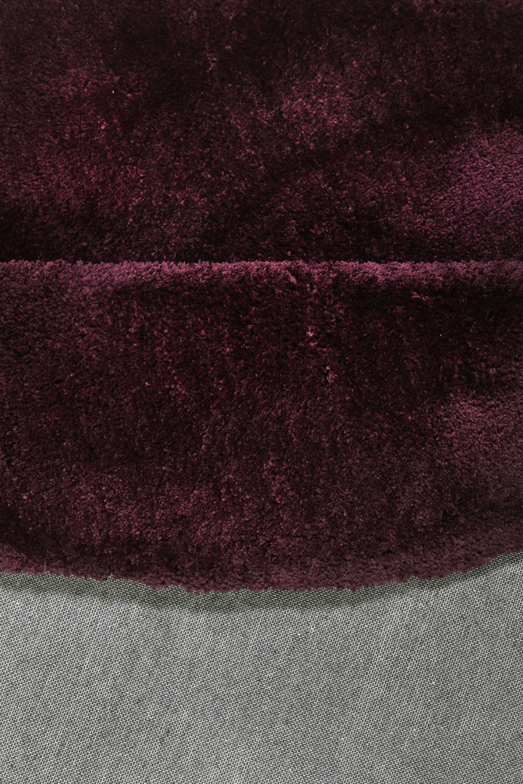 Esprit Teppich Rund Bordeaux Rot Hochflor "Relaxx"