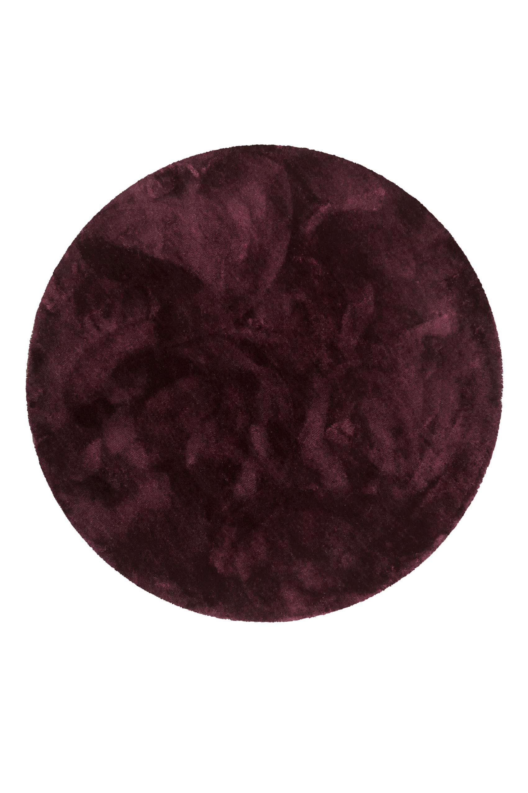 Esprit Teppich Rund Bordeaux Rot Hochflor "Relaxx"
