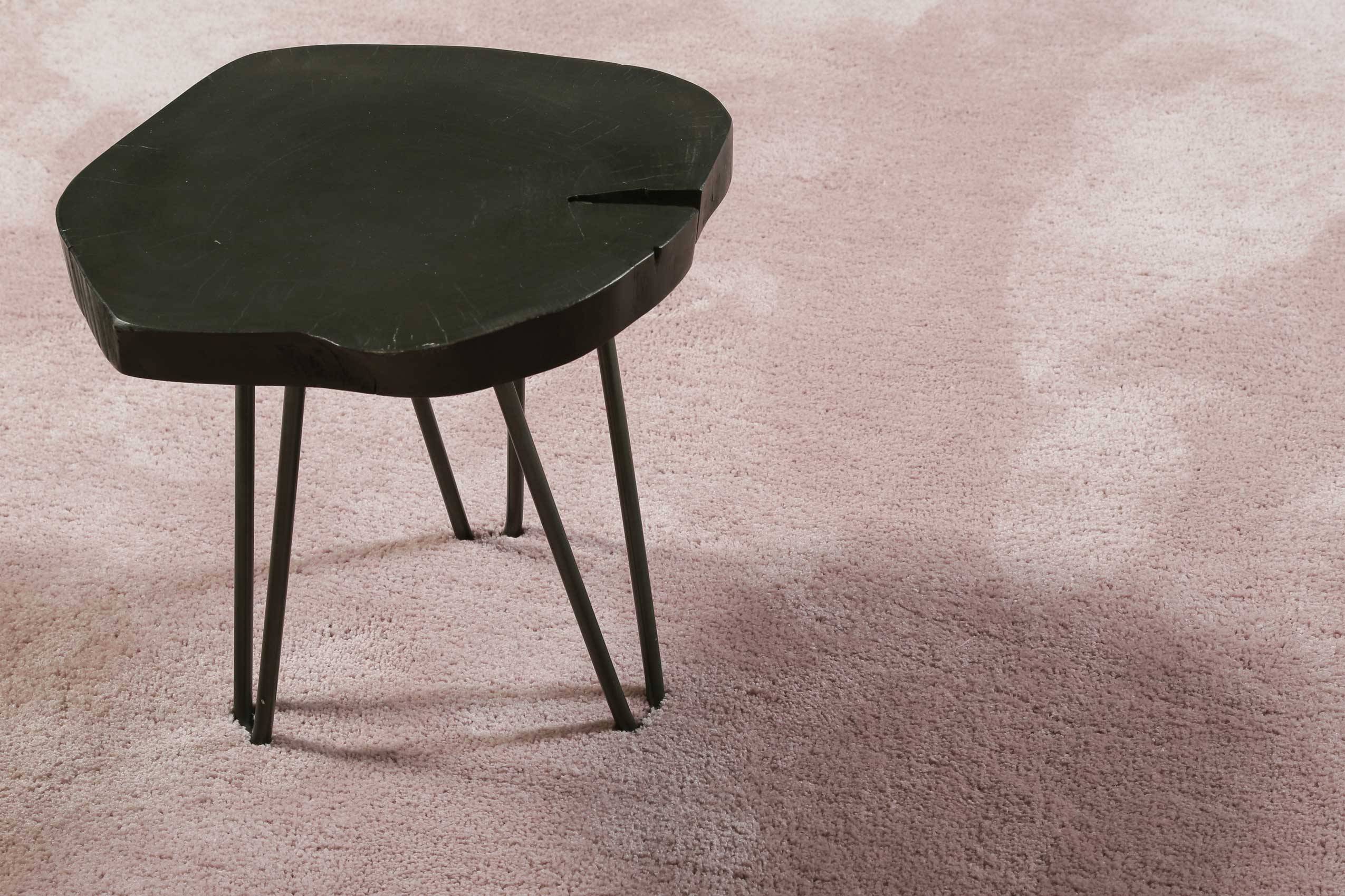 Esprit Teppich Rund Rosa Creme Hochflor "Relaxx"