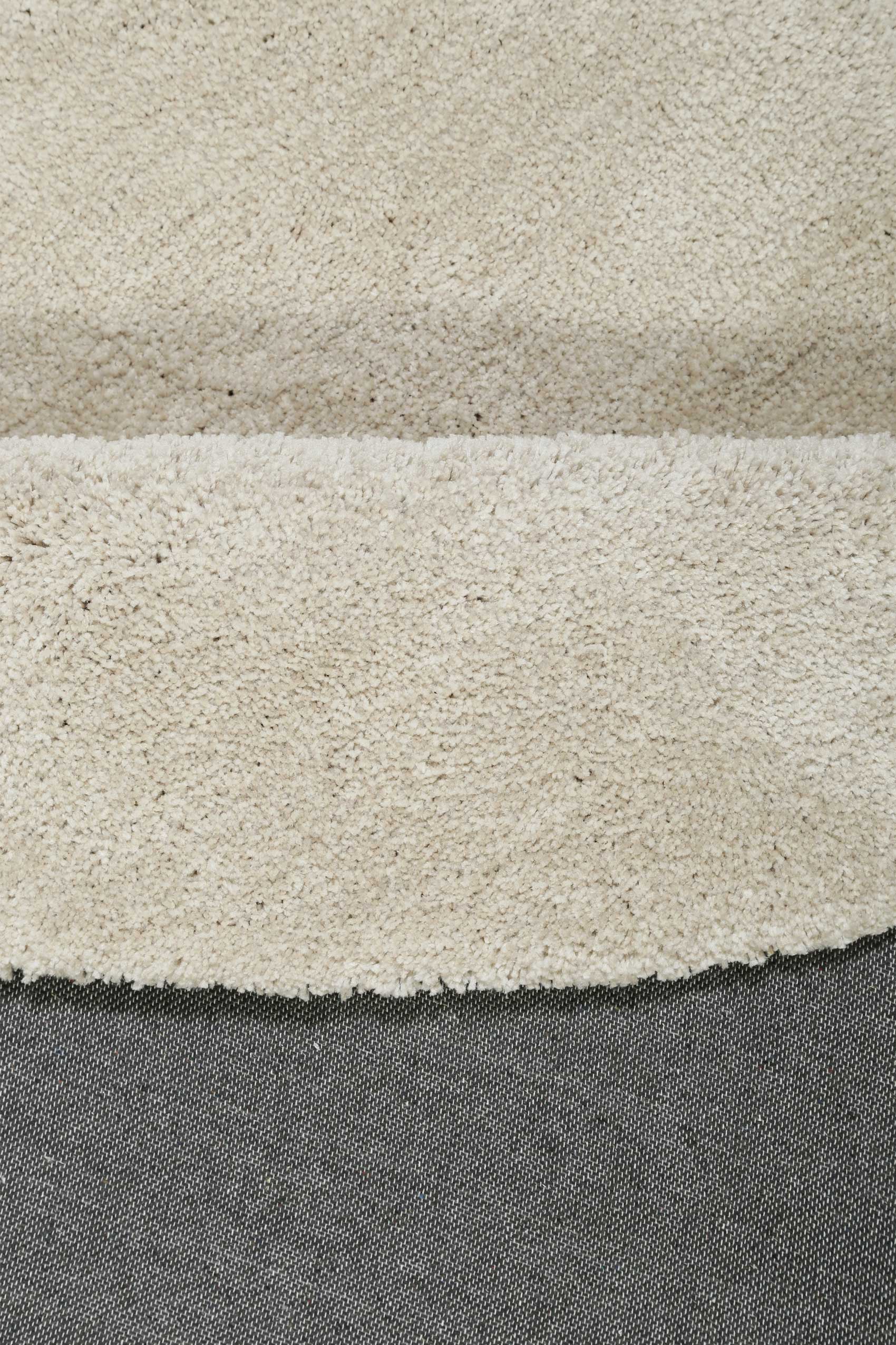 Esprit Teppich Rund Creme Beige meliert Hochflor "Relaxx"