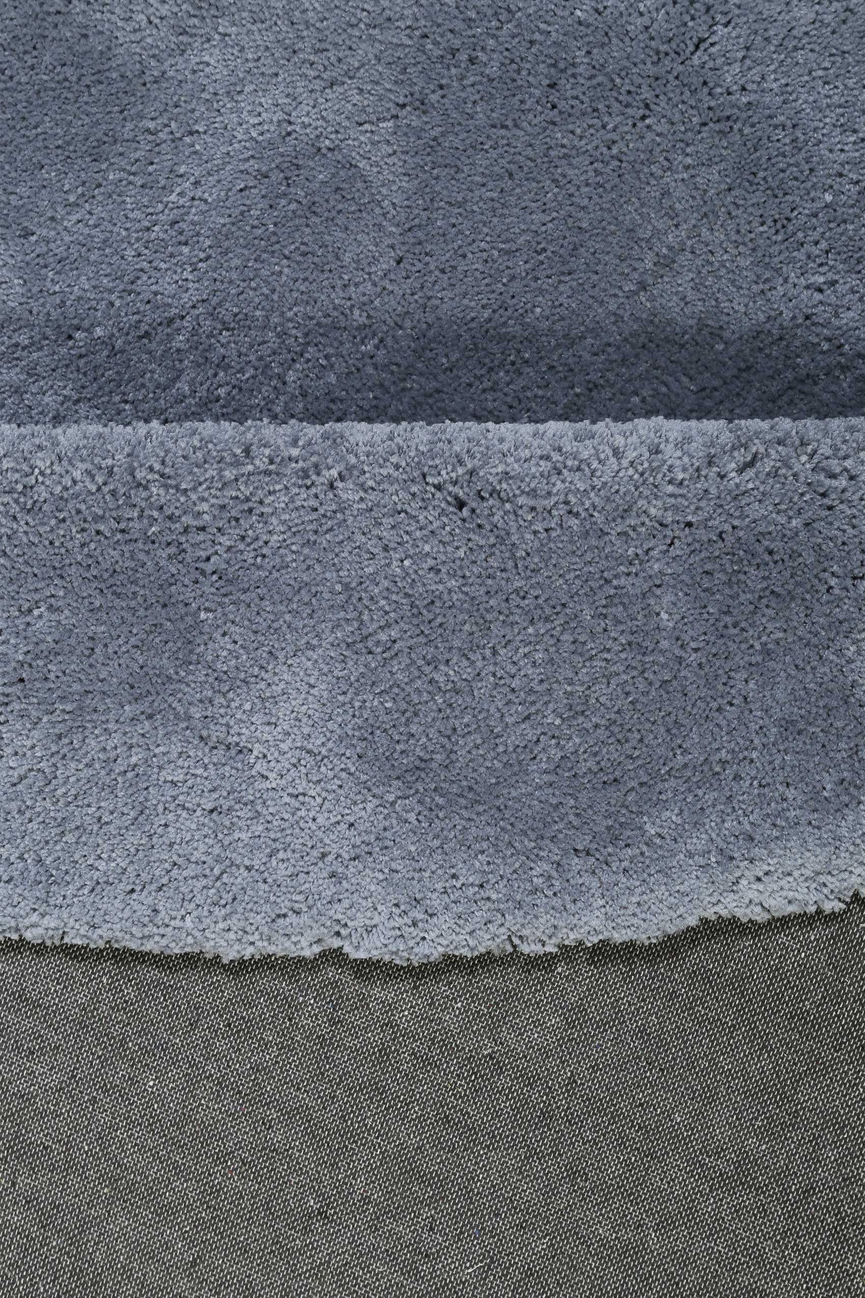 Esprit Teppich Rund Blau Grau Hochflor "Relaxx"