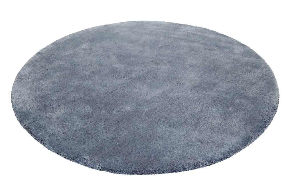 Esprit Teppich Rund Blau Grau Hochflor "Relaxx"