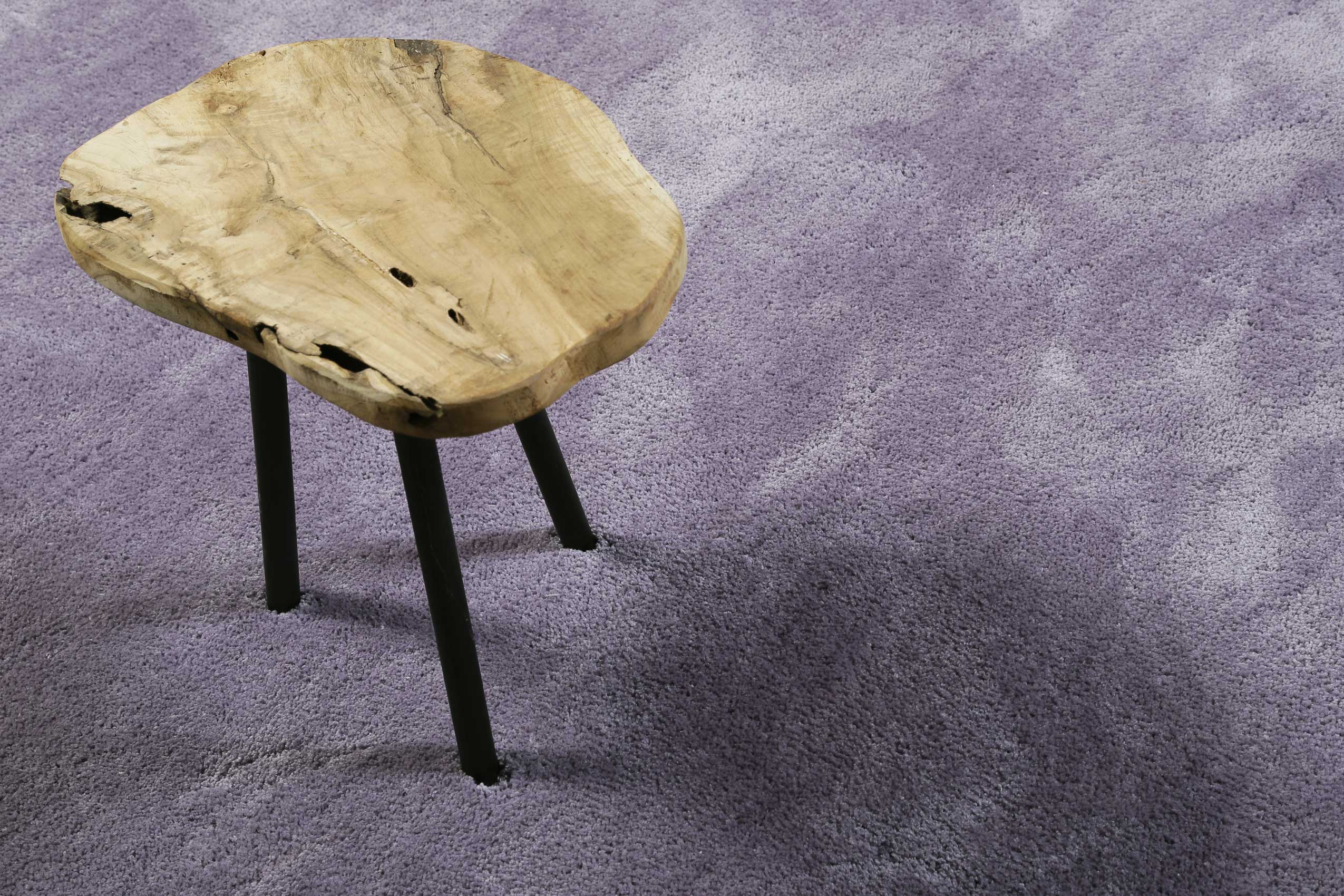 Esprit Teppich Rund Violett Hochflor "Relaxx"
