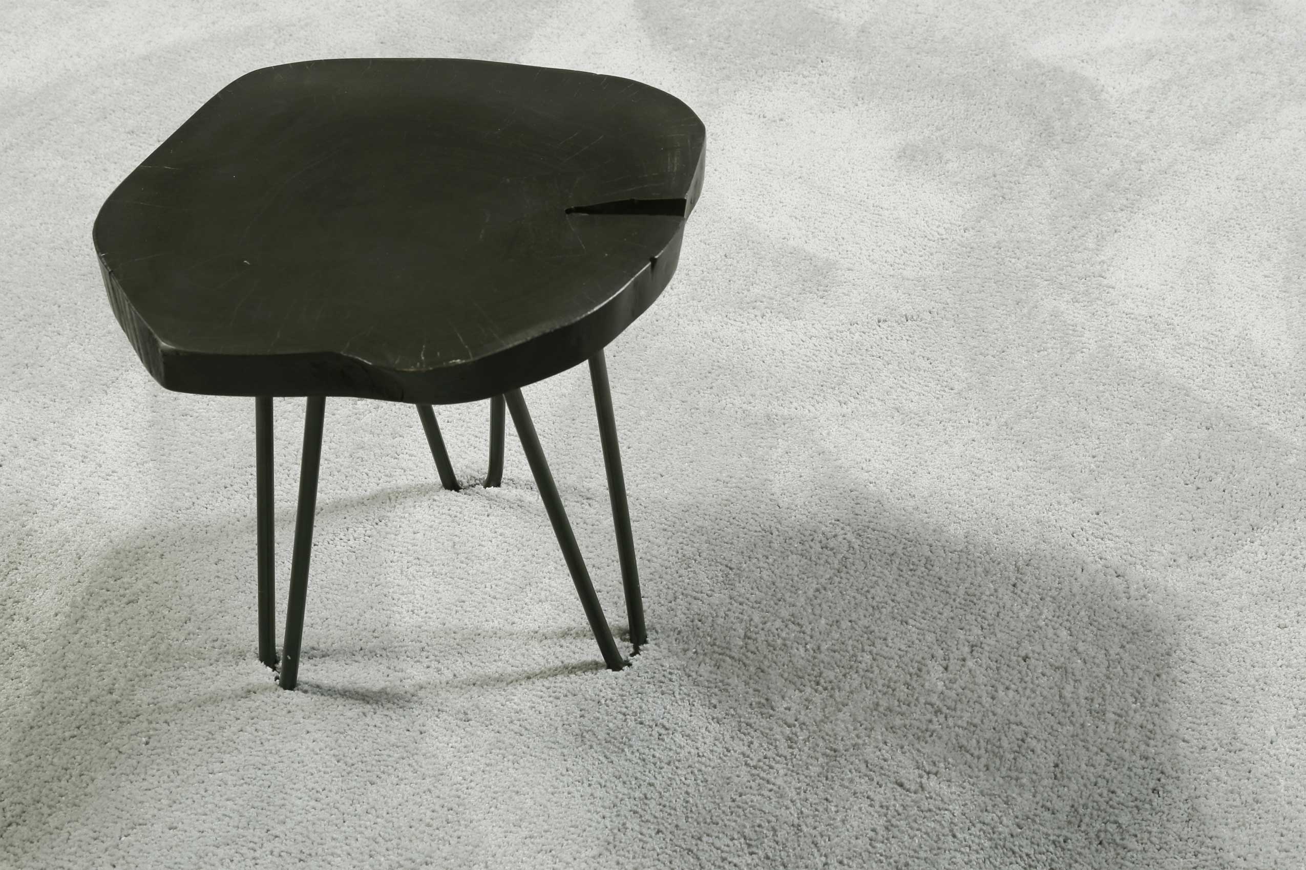Esprit Teppich Rund Hellgrau Hochflor "Relaxx"