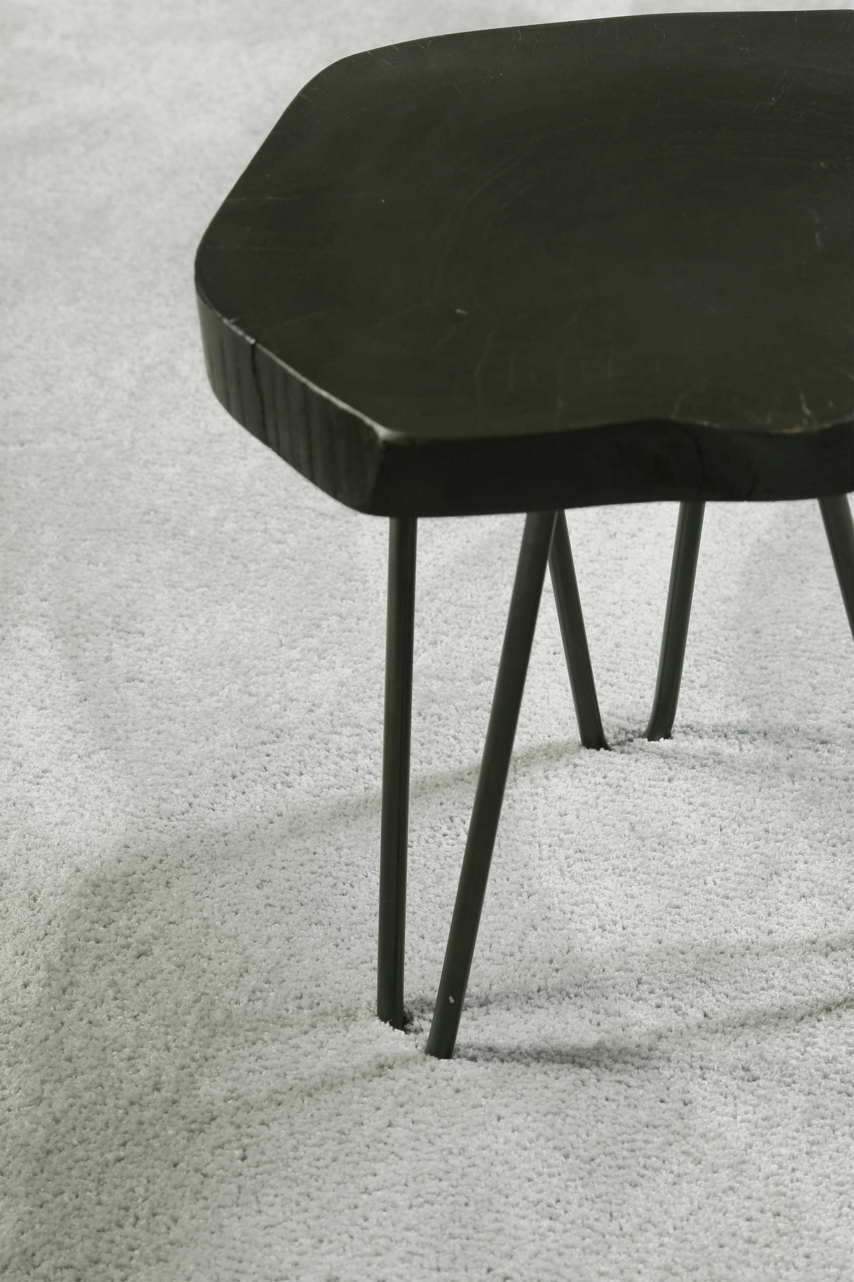 Esprit Teppich Rund Hellgrau Hochflor "Relaxx"