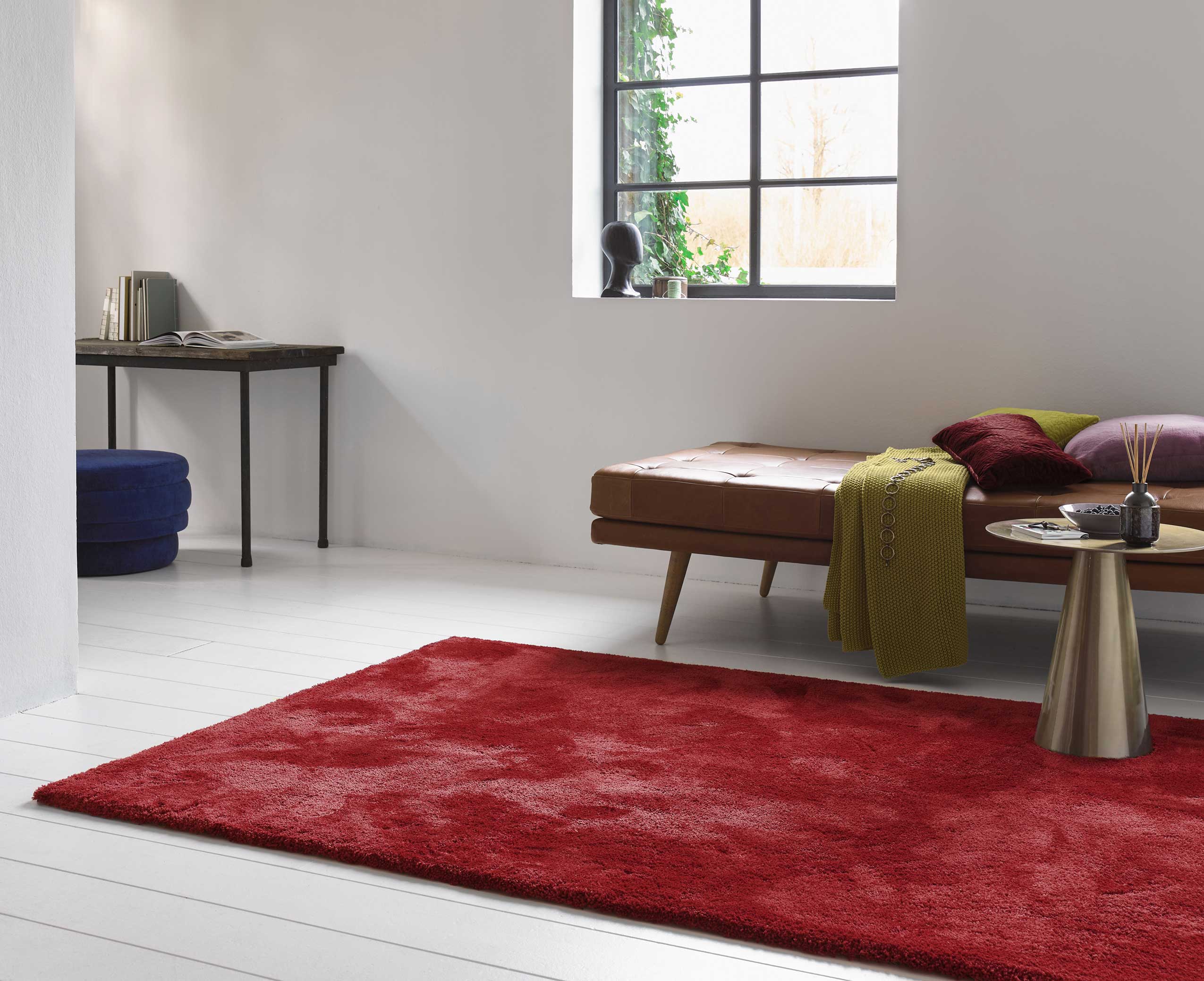 Esprit Teppich Rot Hochflor "Relaxx"