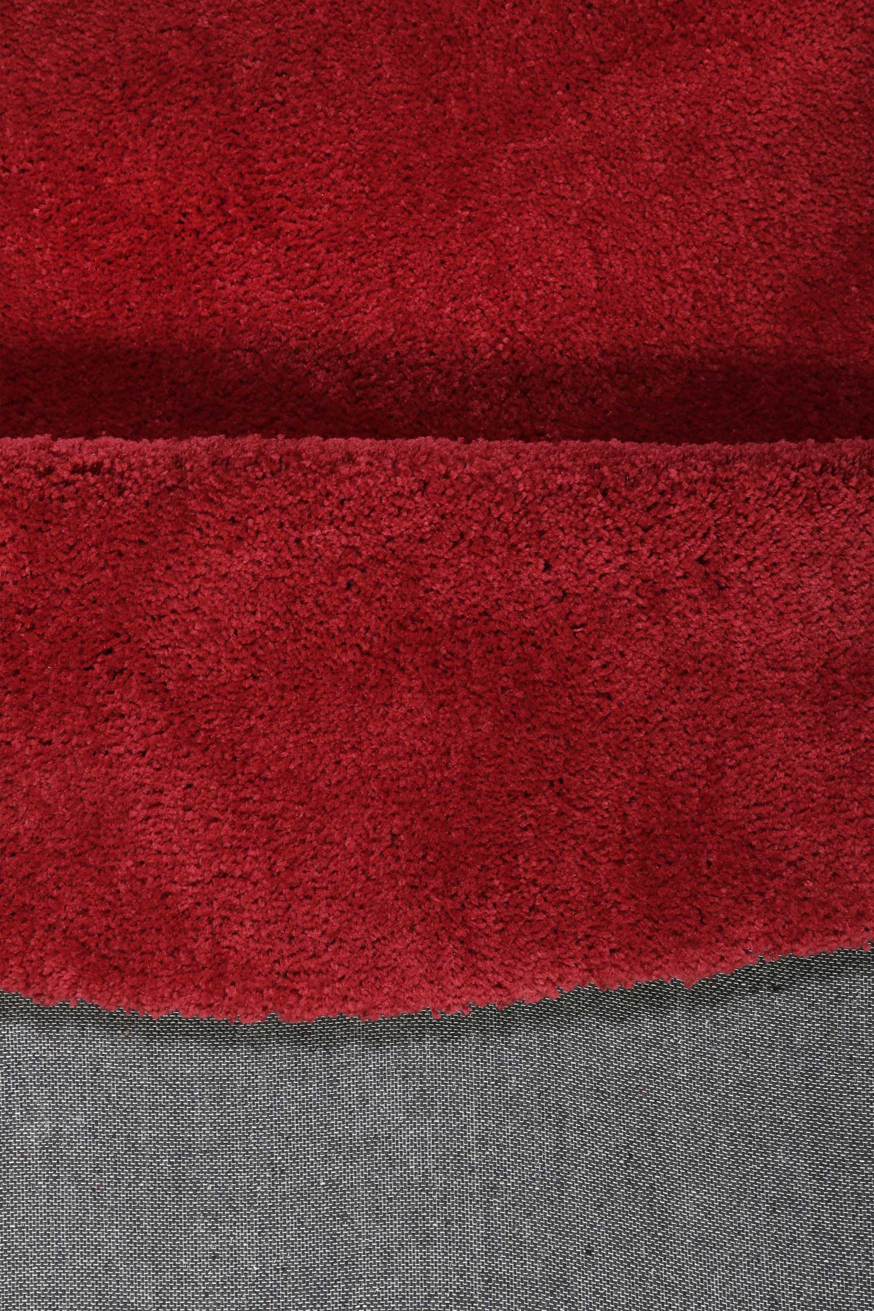Esprit Teppich Rund Rot Hochflor "Relaxx"