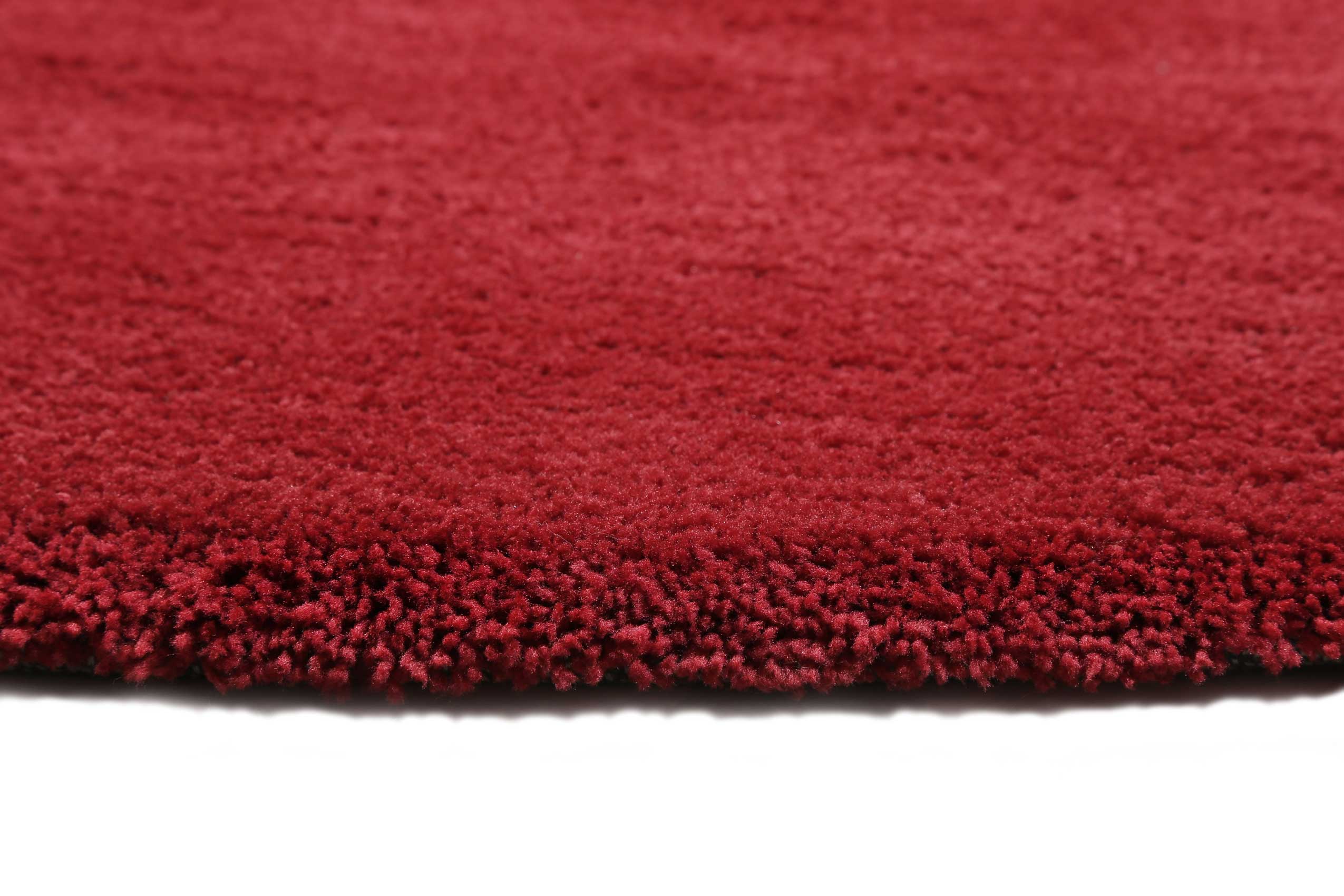 Esprit Teppich Rund Rot Hochflor "Relaxx"