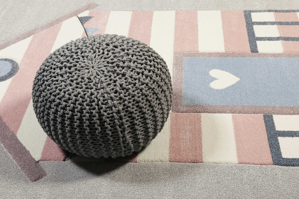 Esprit Kinderteppich Grau Rosa "Sea Castle"