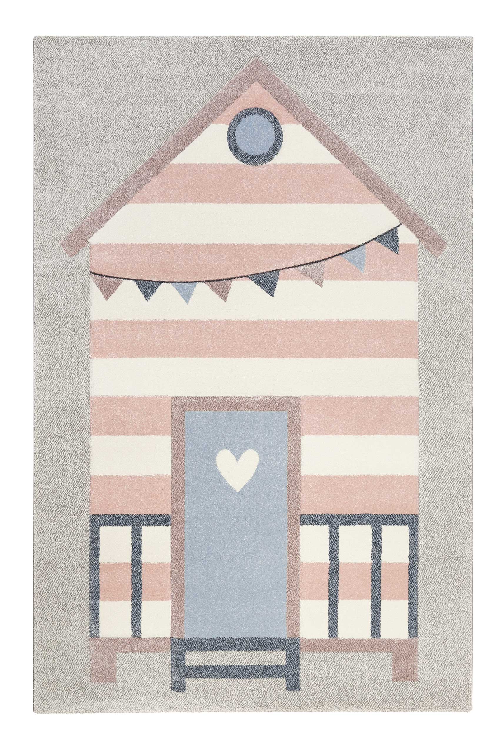Esprit Kinderteppich Grau Rosa "Sea Castle"
