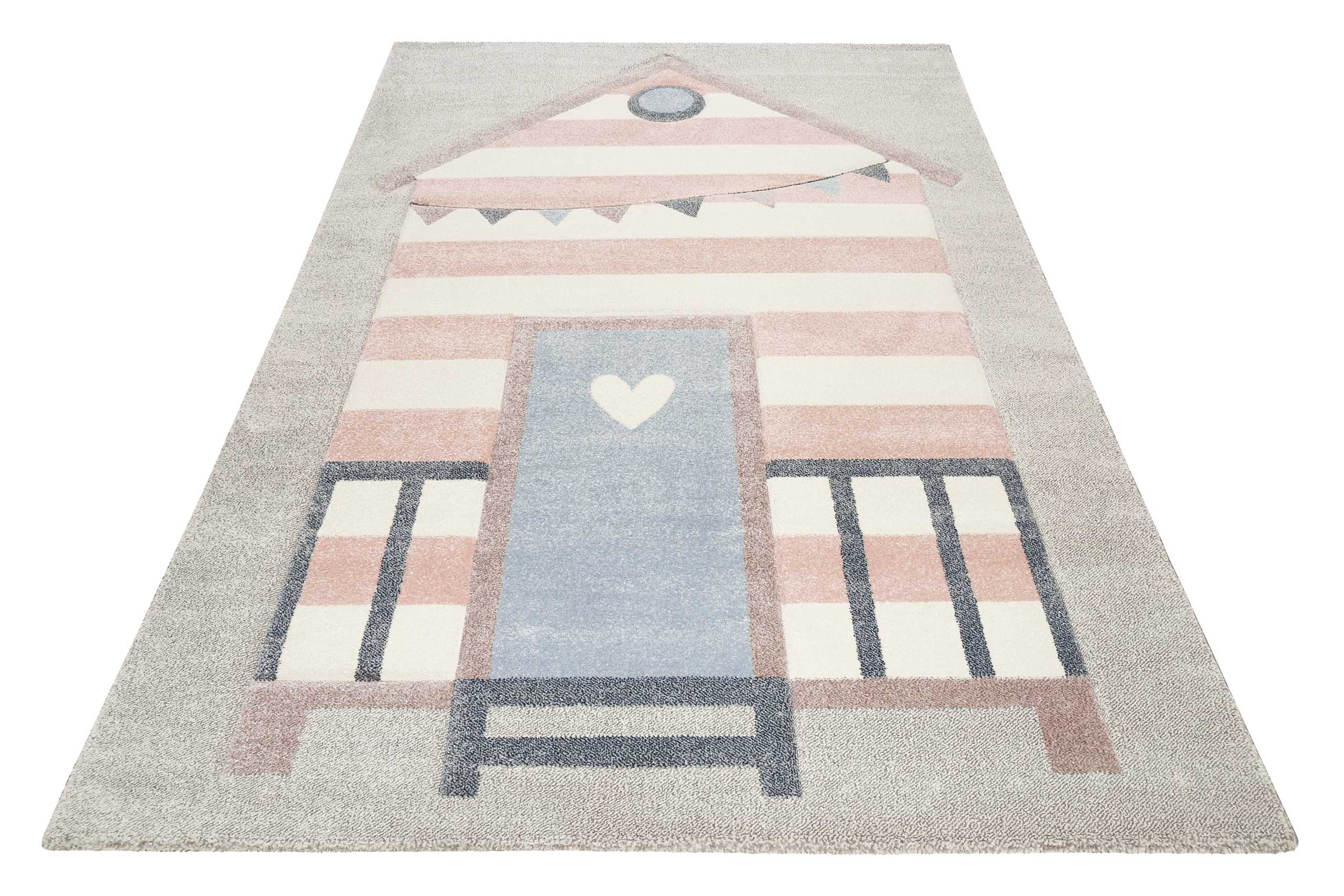 Esprit Kinderteppich Grau Rosa "Sea Castle"