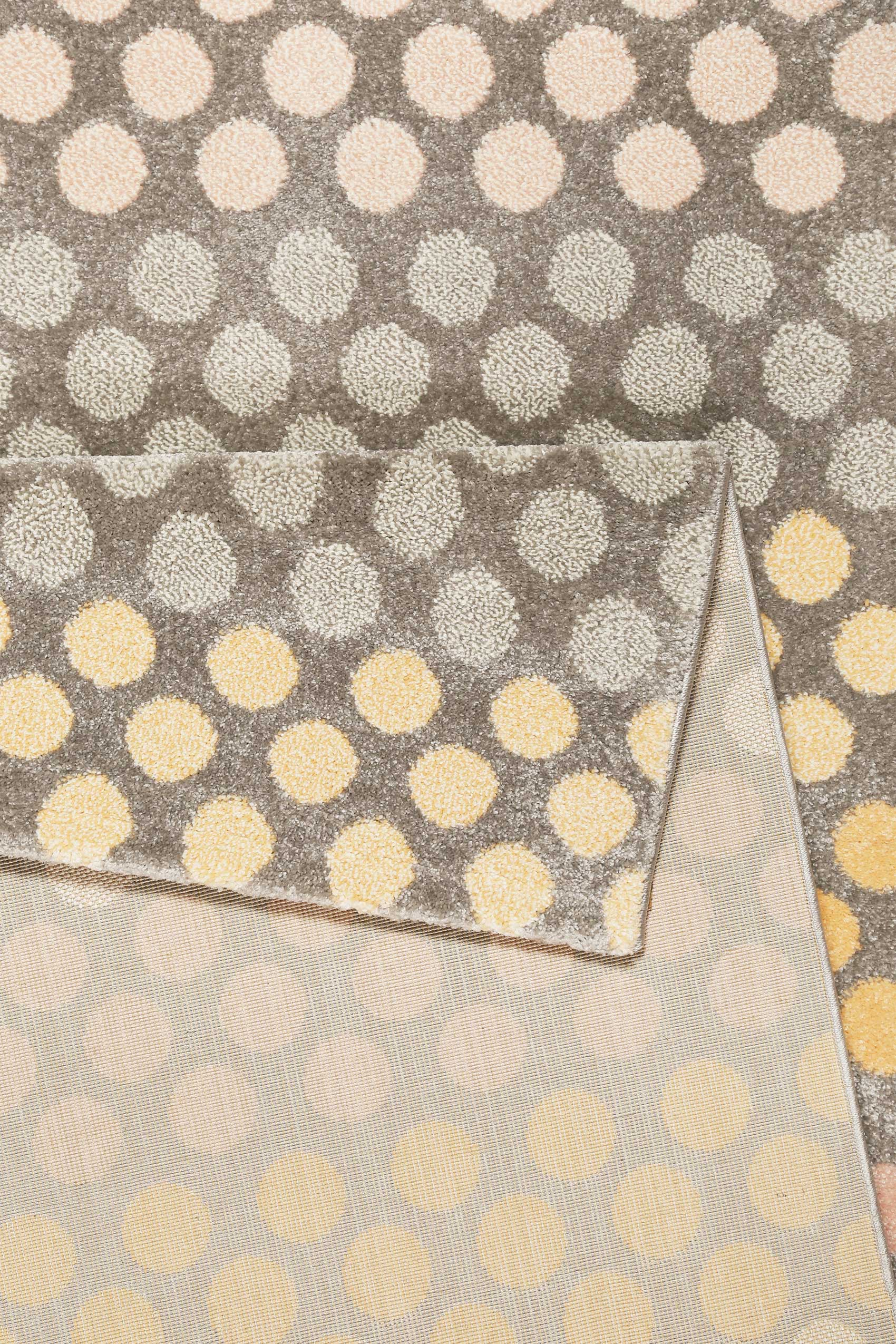 Esprit Teppich Taupe Gelb Rosa Kurzflor "Spotted Stripe"