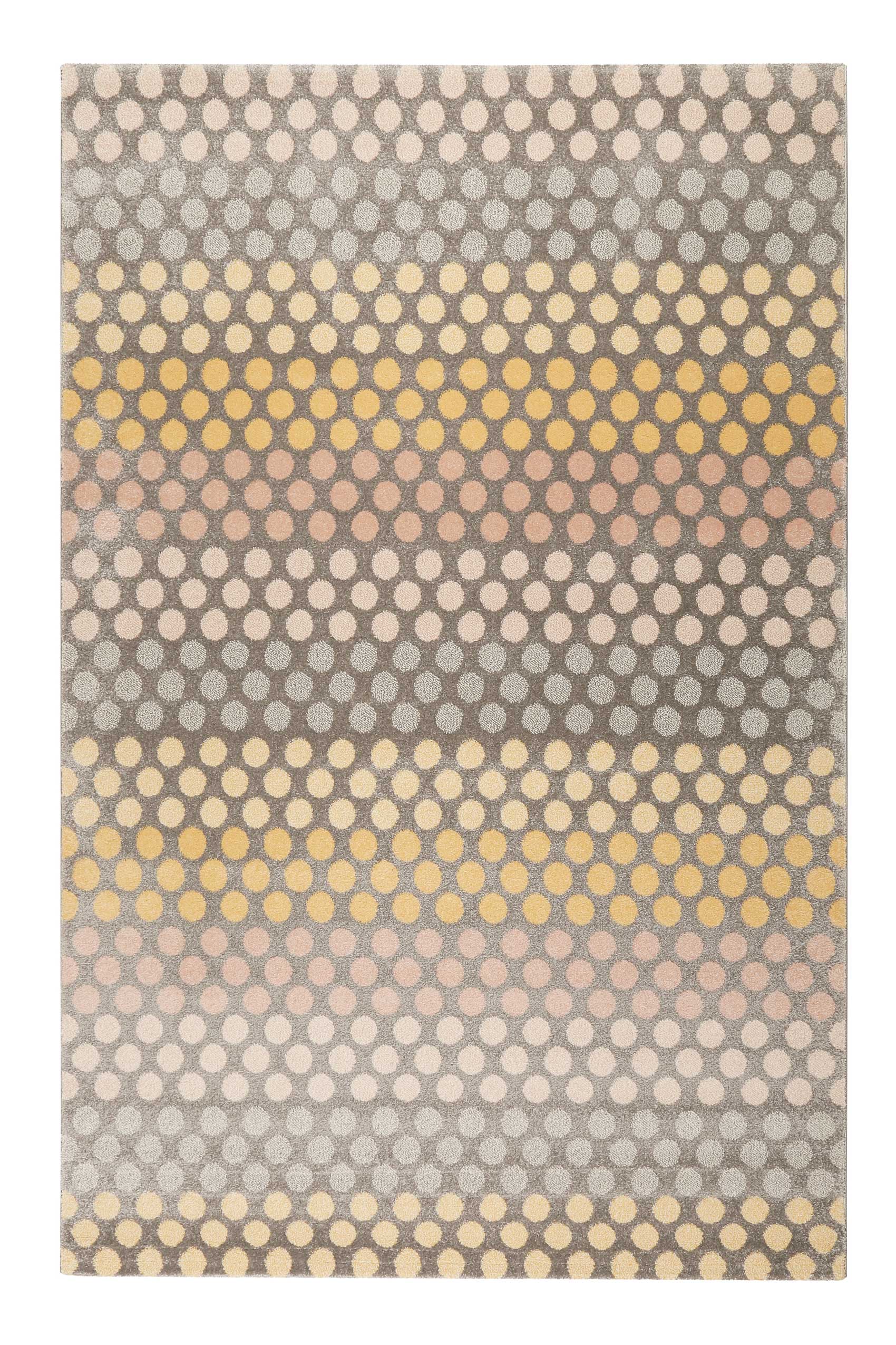 Esprit Teppich Taupe Gelb Rosa Kurzflor "Spotted Stripe"
